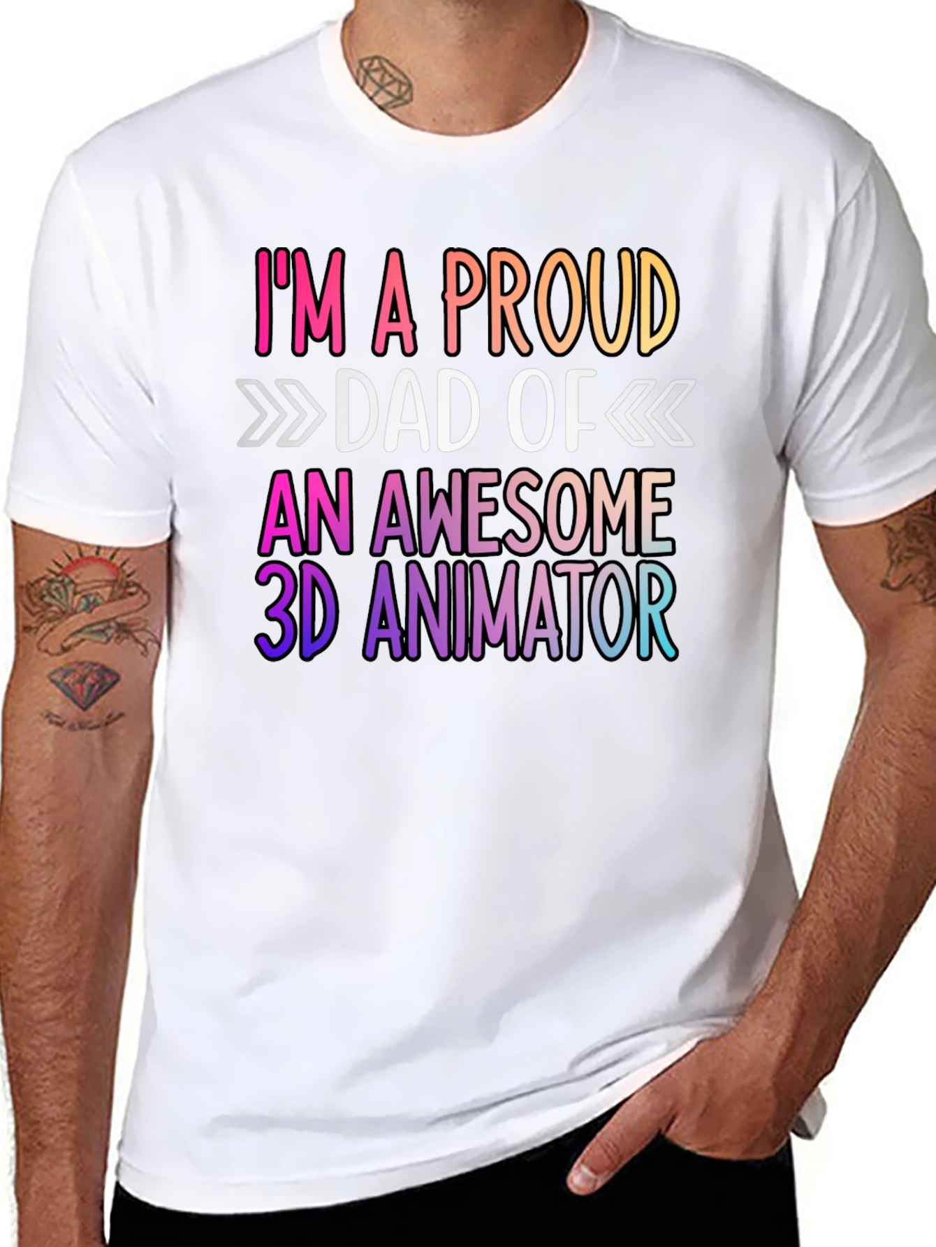 Proud Dad of 3D Animator Graphic Tee