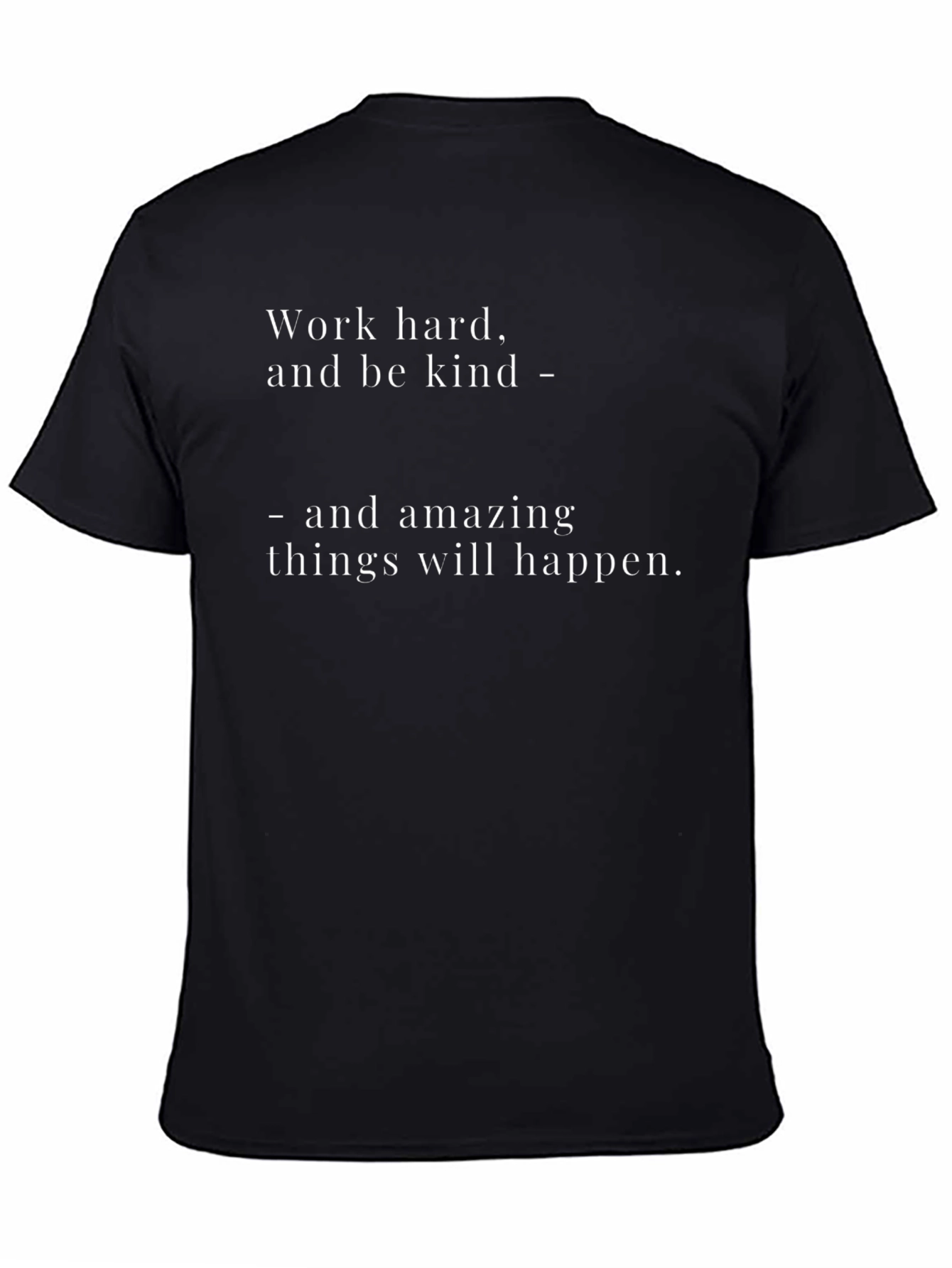 Inspirational Graphic Tee - Work Hard Be Kind