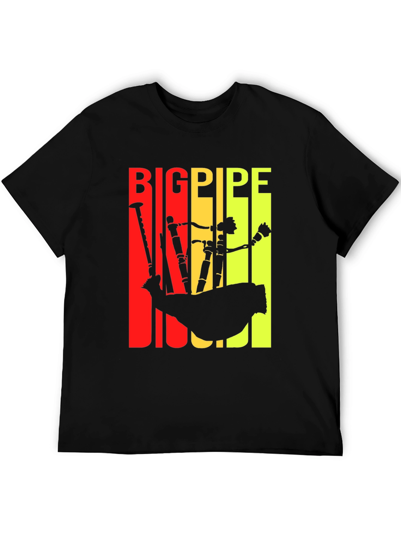 Big Pipe T-Shirt - Scottish Bagpipe Design