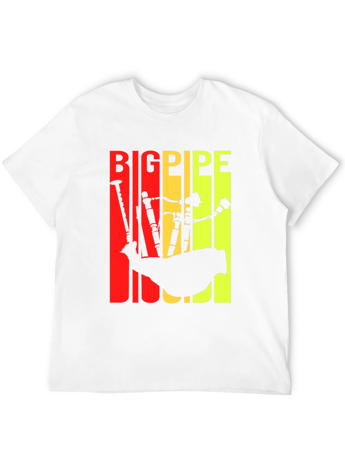 Big Pipe T-Shirt - Scottish Bagpipe Design
