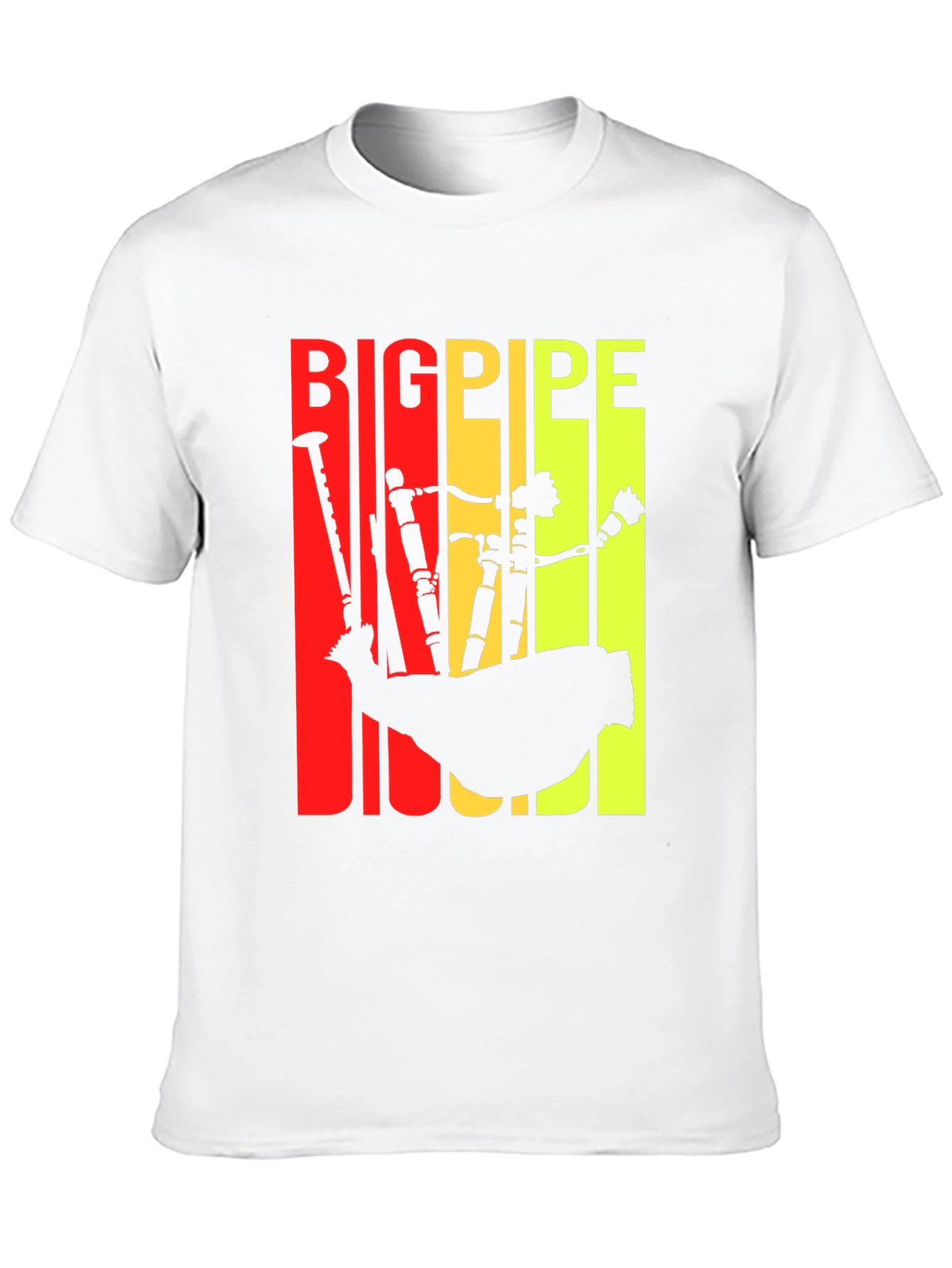 Big Pipe T-Shirt - Scottish Bagpipe Design