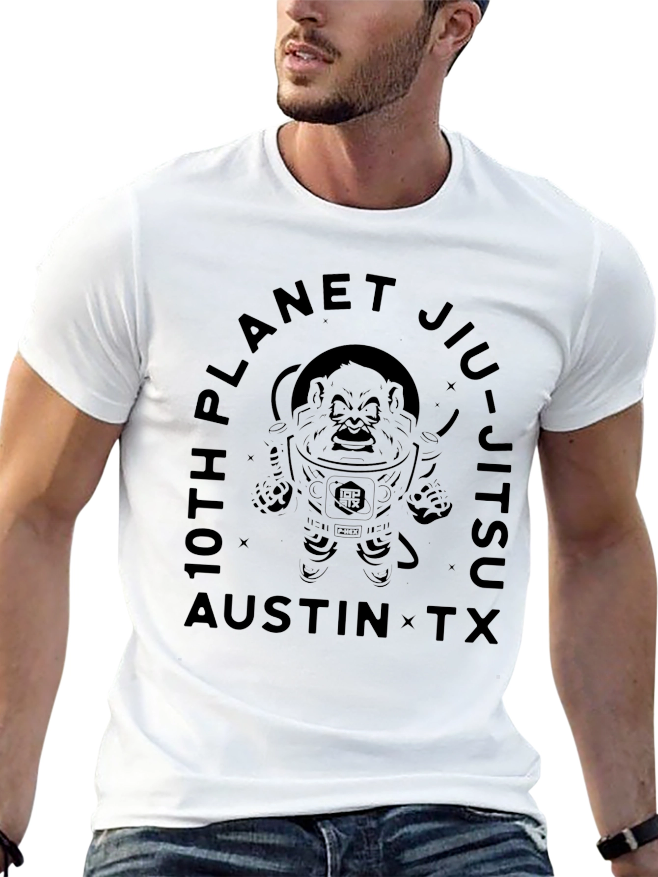 10th Planet Jiu-Jitsu Black Graphic T-Shirt