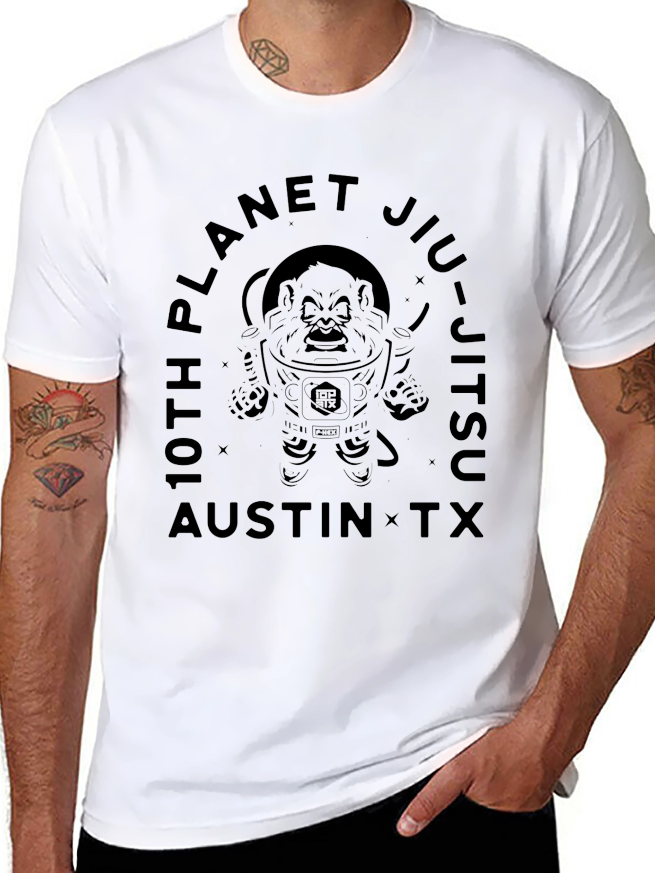10th Planet Jiu-Jitsu Black Graphic T-Shirt