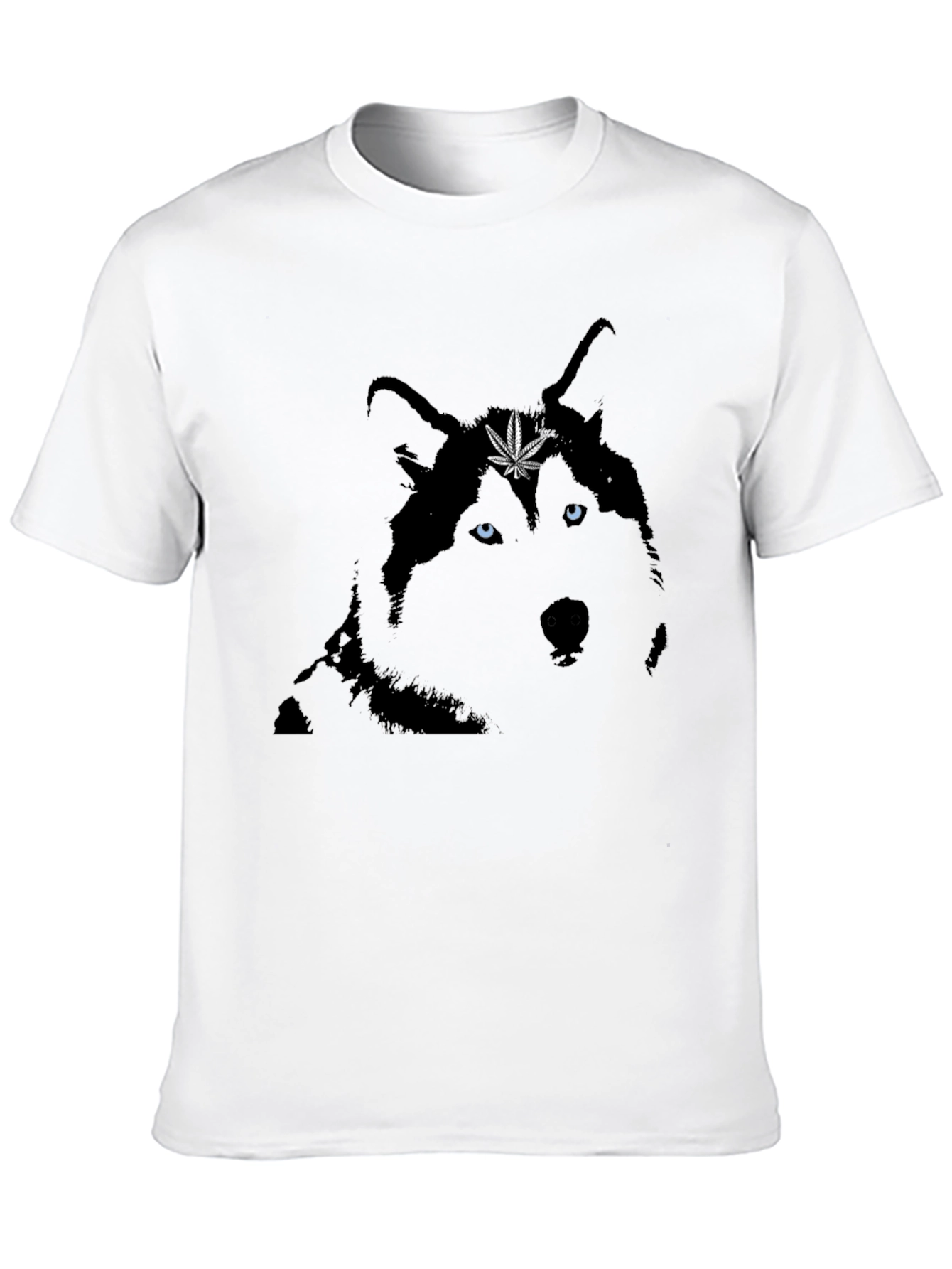 Cool Wolf Graphic Tee - Black Cotton Blend