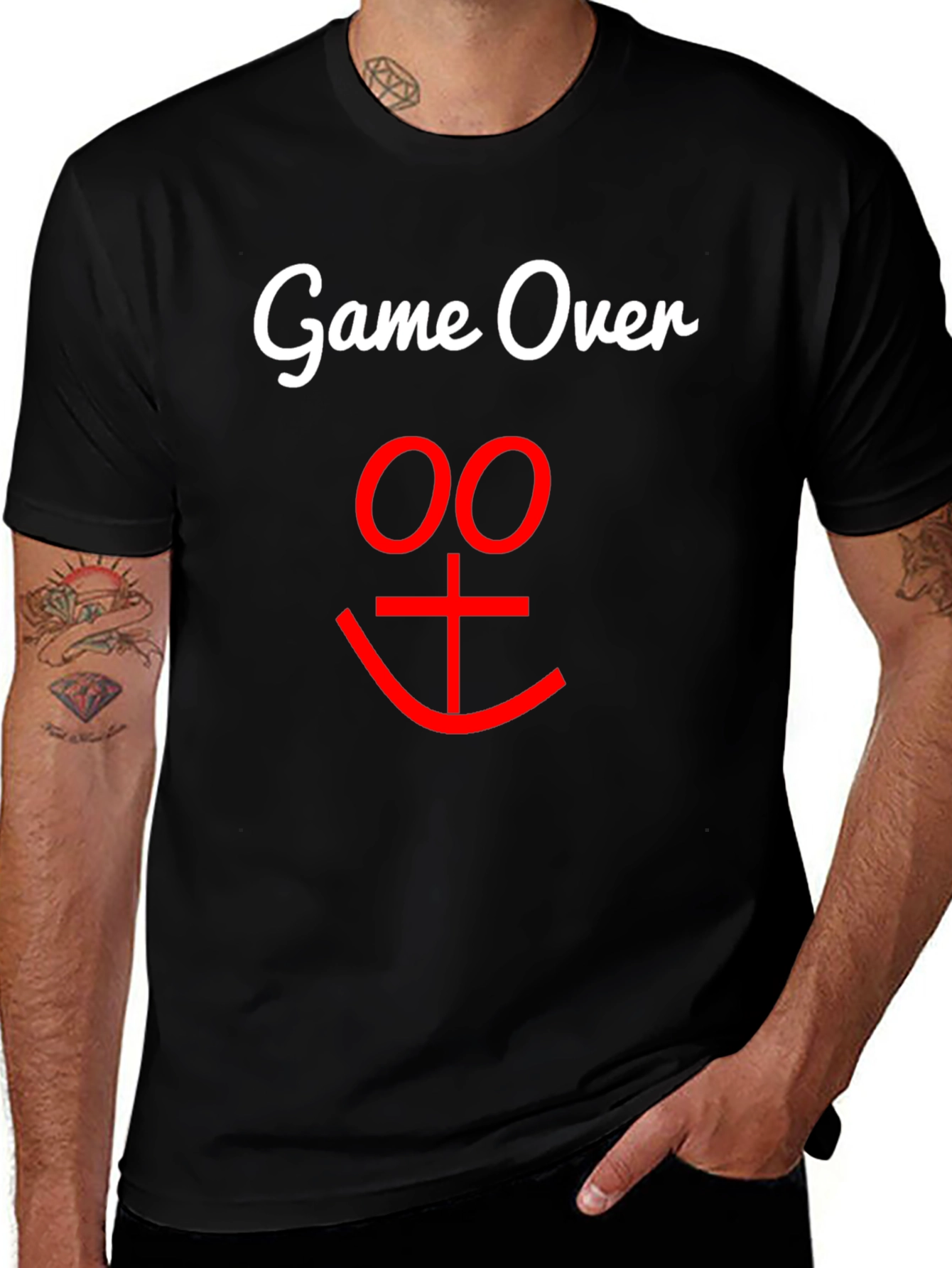 Game Over Graphic Black T-Shirt