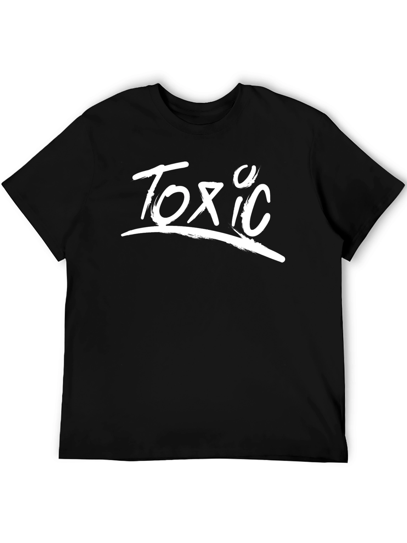 Toxic Graphic Print Black T-Shirt