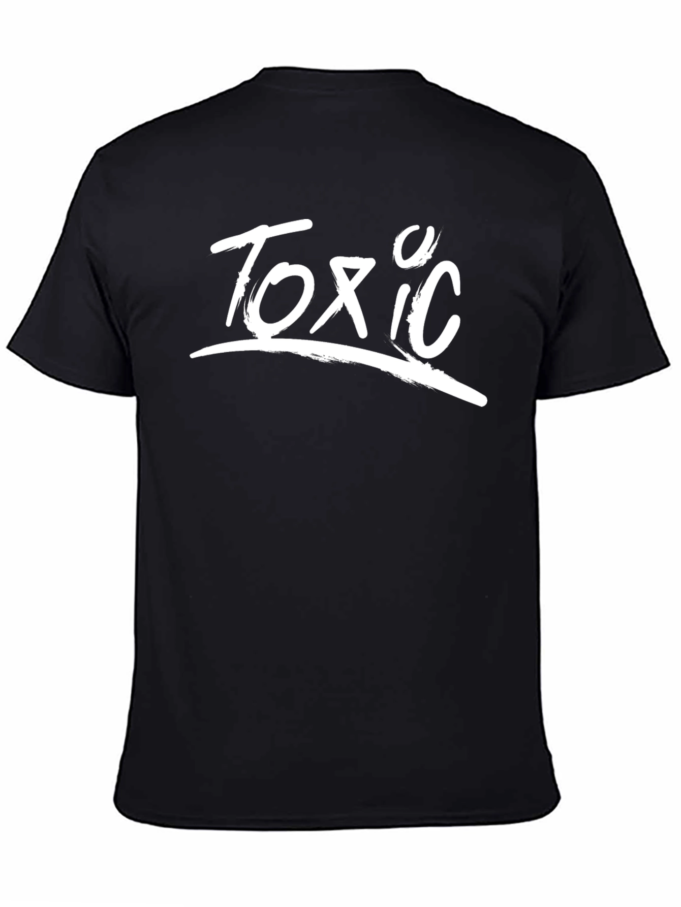 Toxic Graphic Print Black T-Shirt