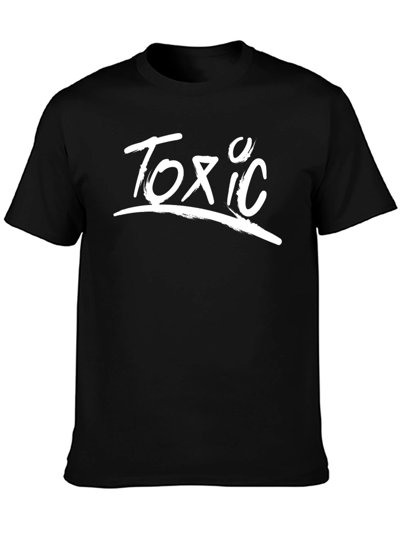 Toxic Graphic Print Black T-Shirt