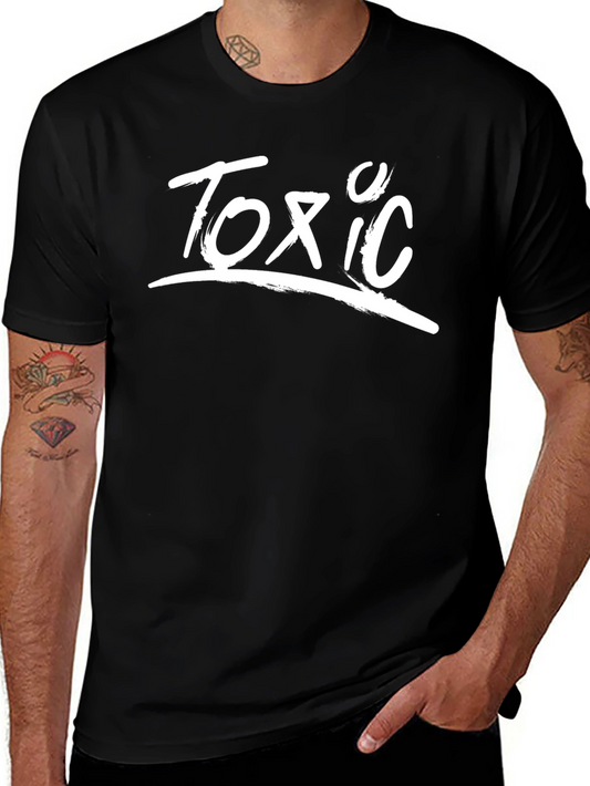 Toxic Graphic Print Black T-Shirt