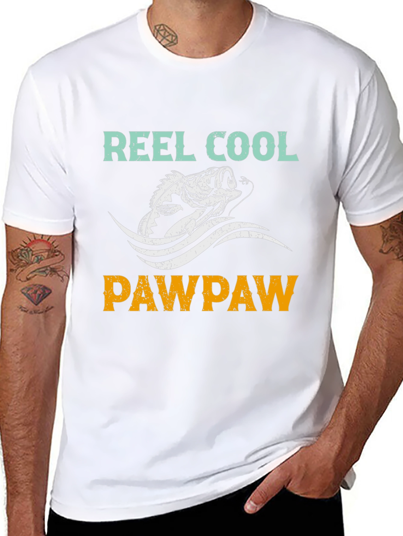 Reel Cool Pawpaw Fishing Graphic T-Shirt