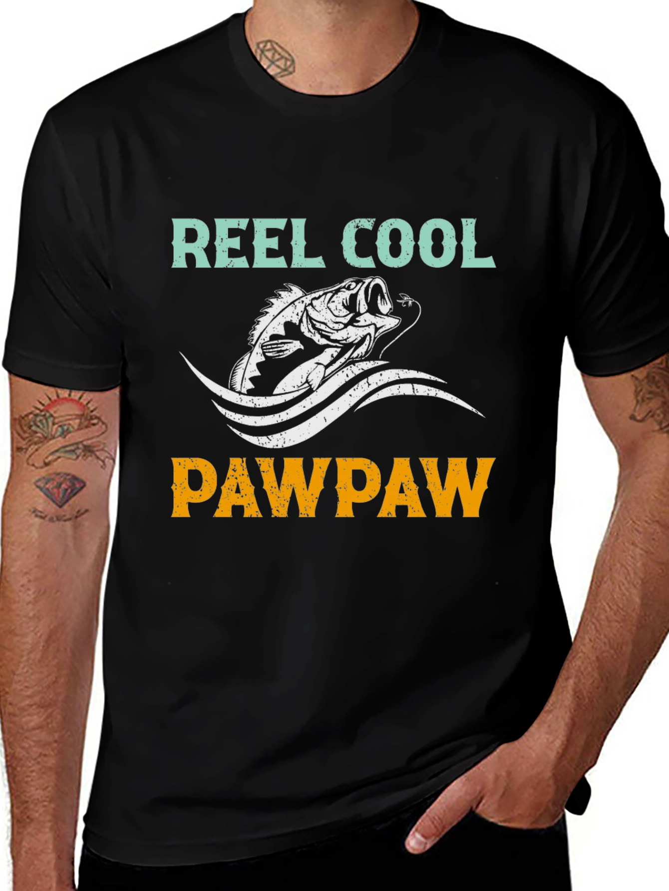 Reel Cool Pawpaw Fishing Graphic T-Shirt