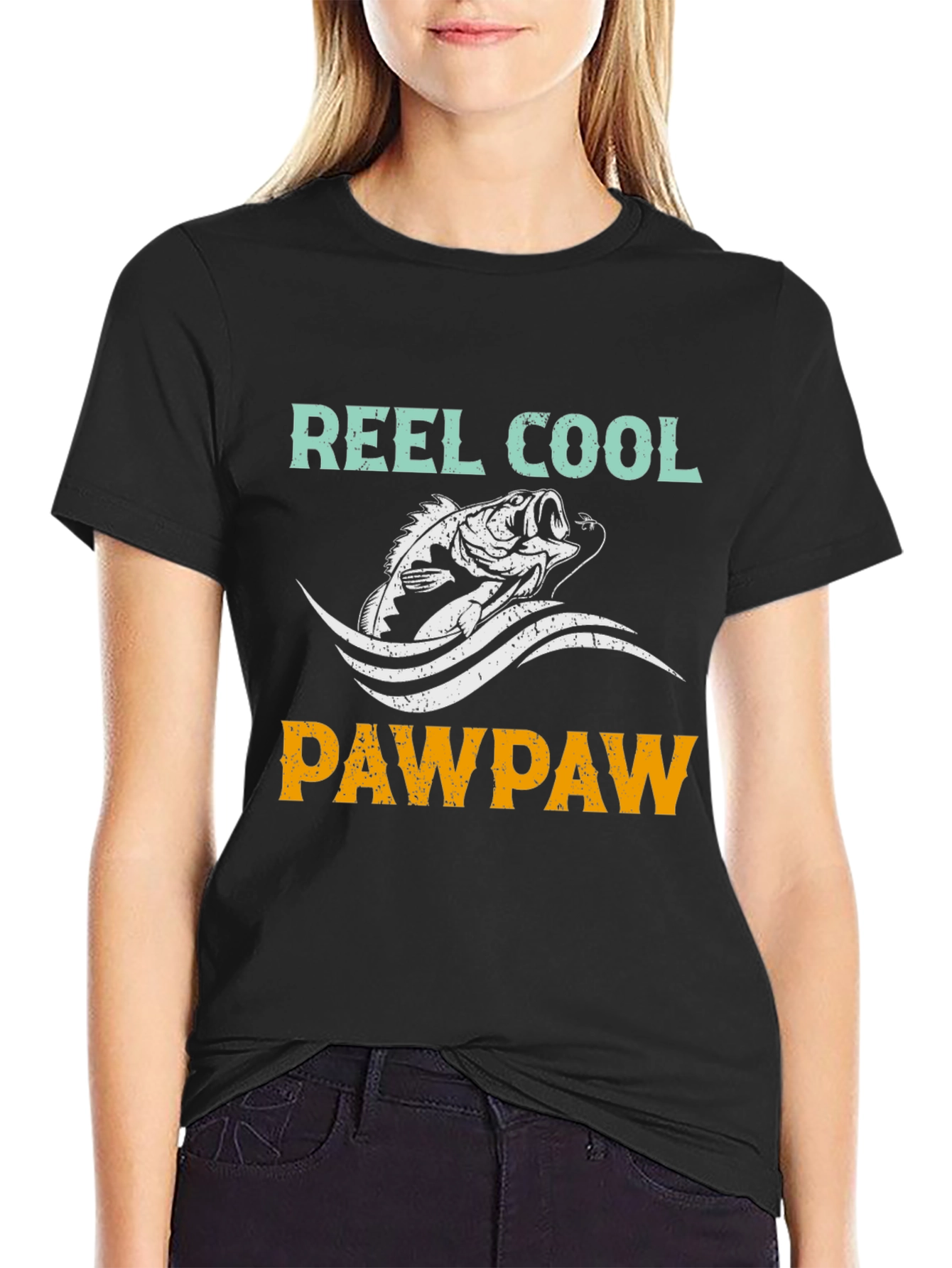 Reel Cool Pawpaw Fishing Graphic T-Shirt