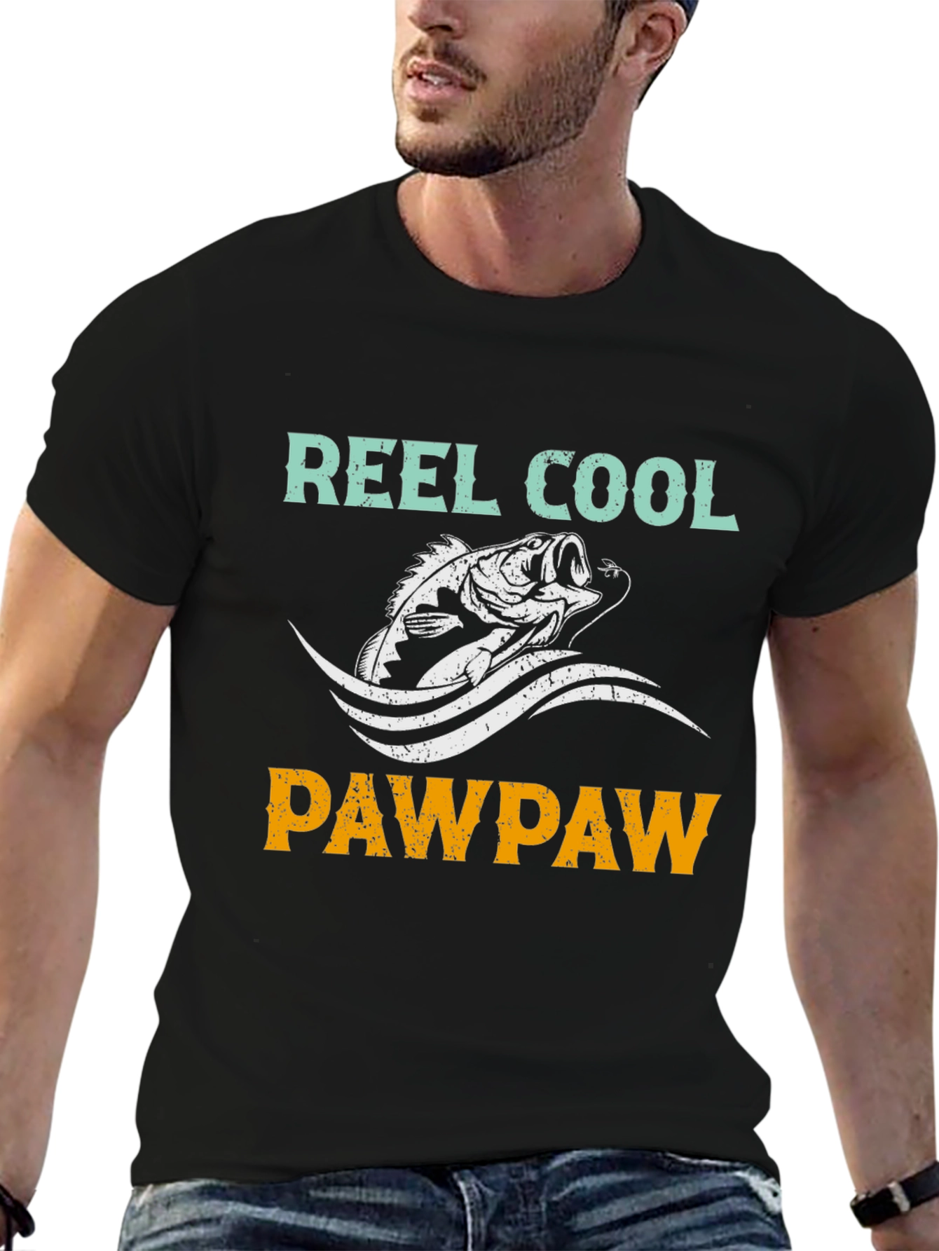 Reel Cool Pawpaw Fishing Graphic T-Shirt