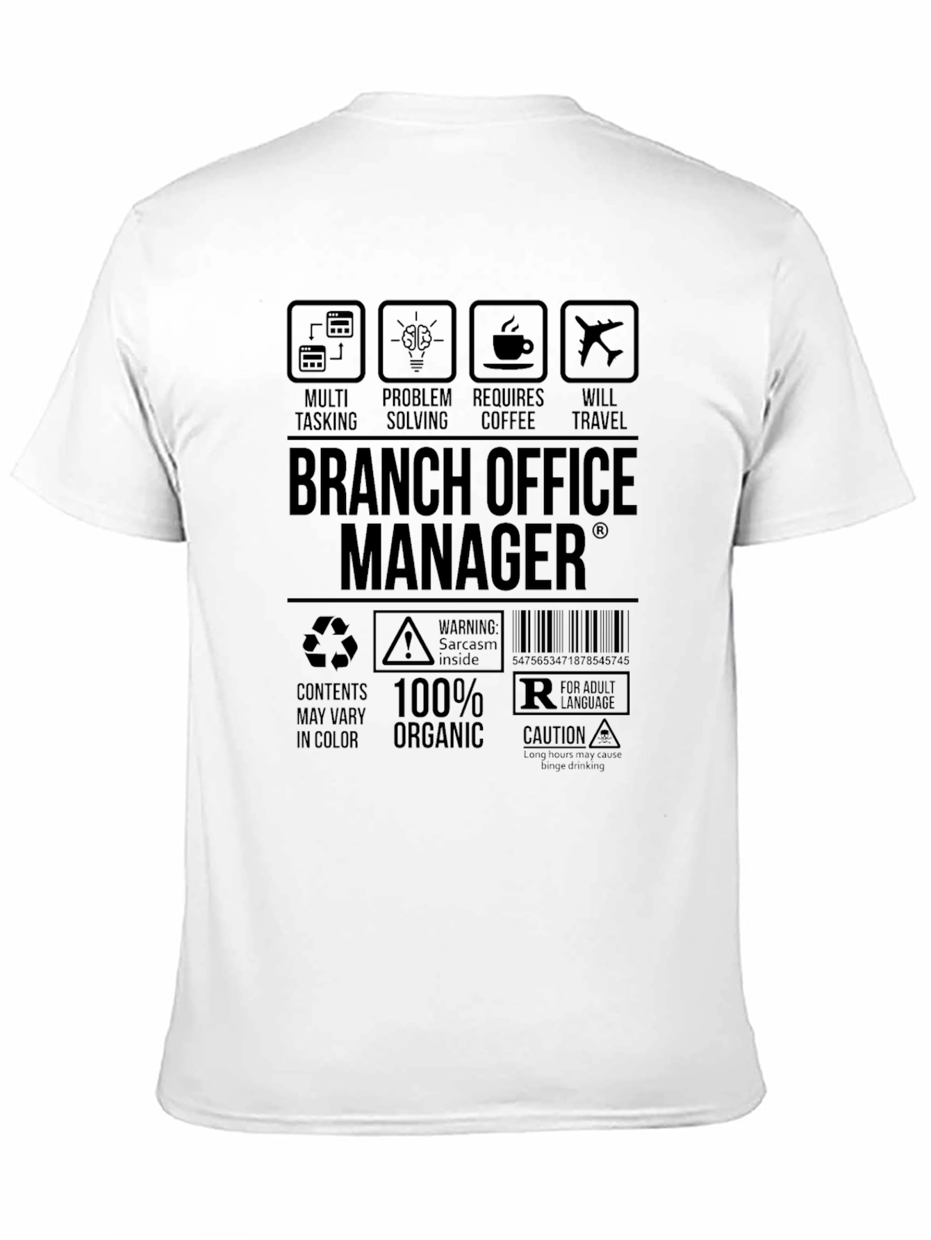 Branch Office Manager Black T-Shirt