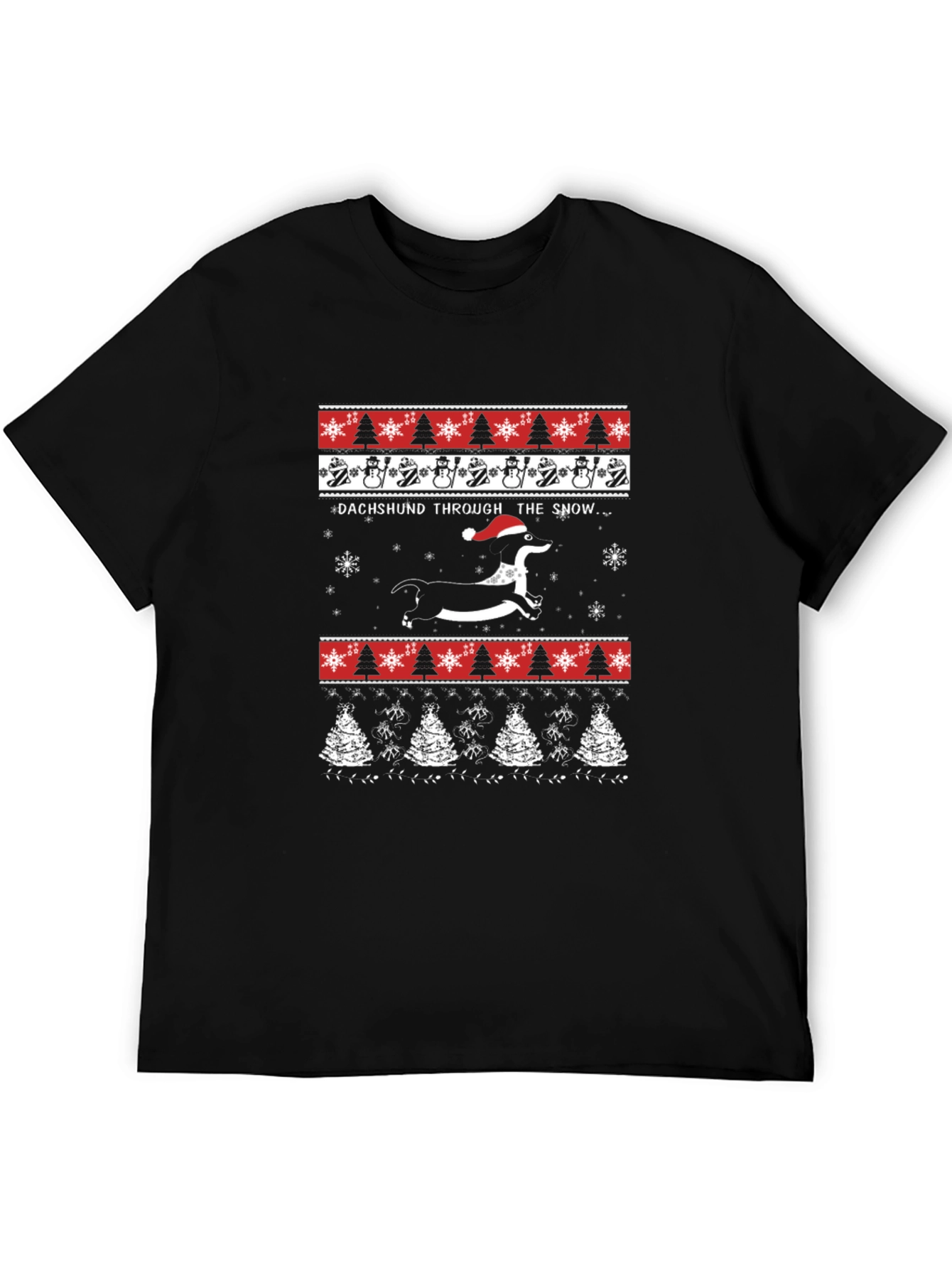 Dachshund Through The Snow Christmas T-Shirt