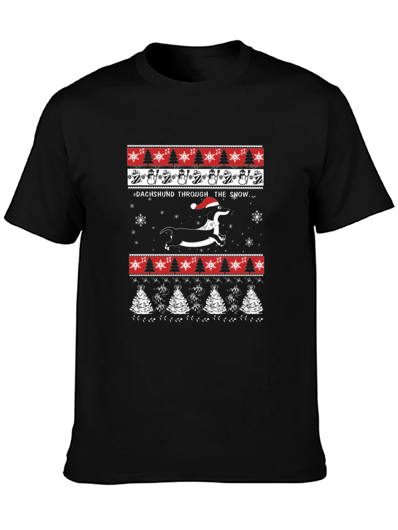 Dachshund Through The Snow Christmas T-Shirt