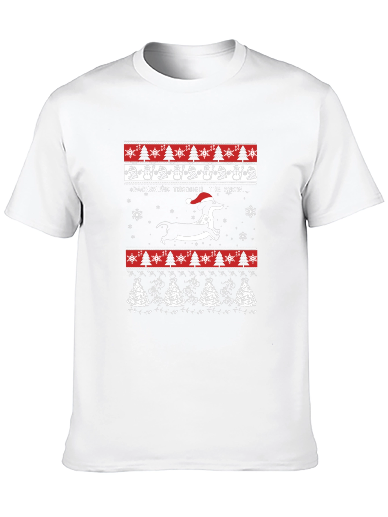 Dachshund Through The Snow Christmas T-Shirt