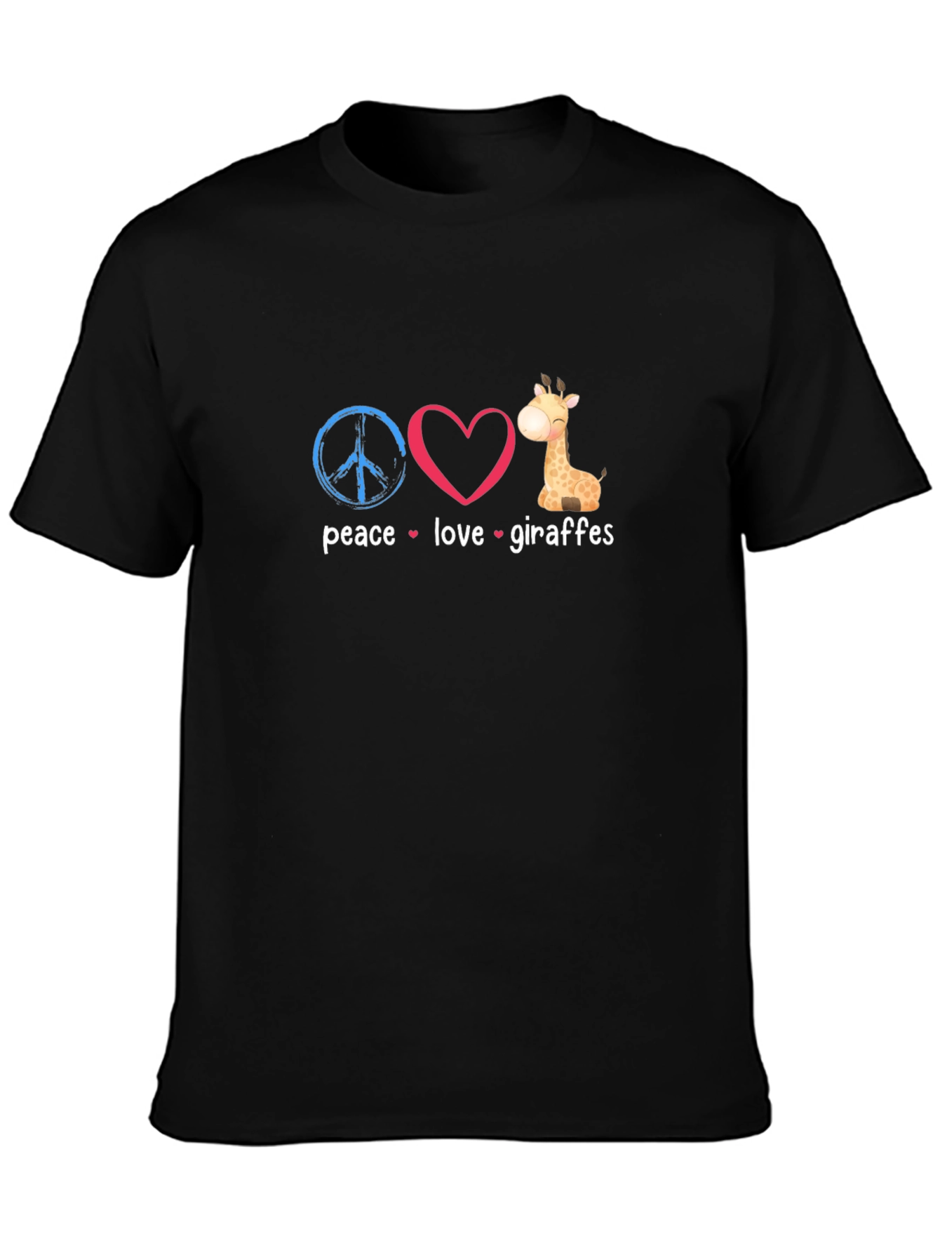 Peace Love Giraffes Graphic T-Shirt