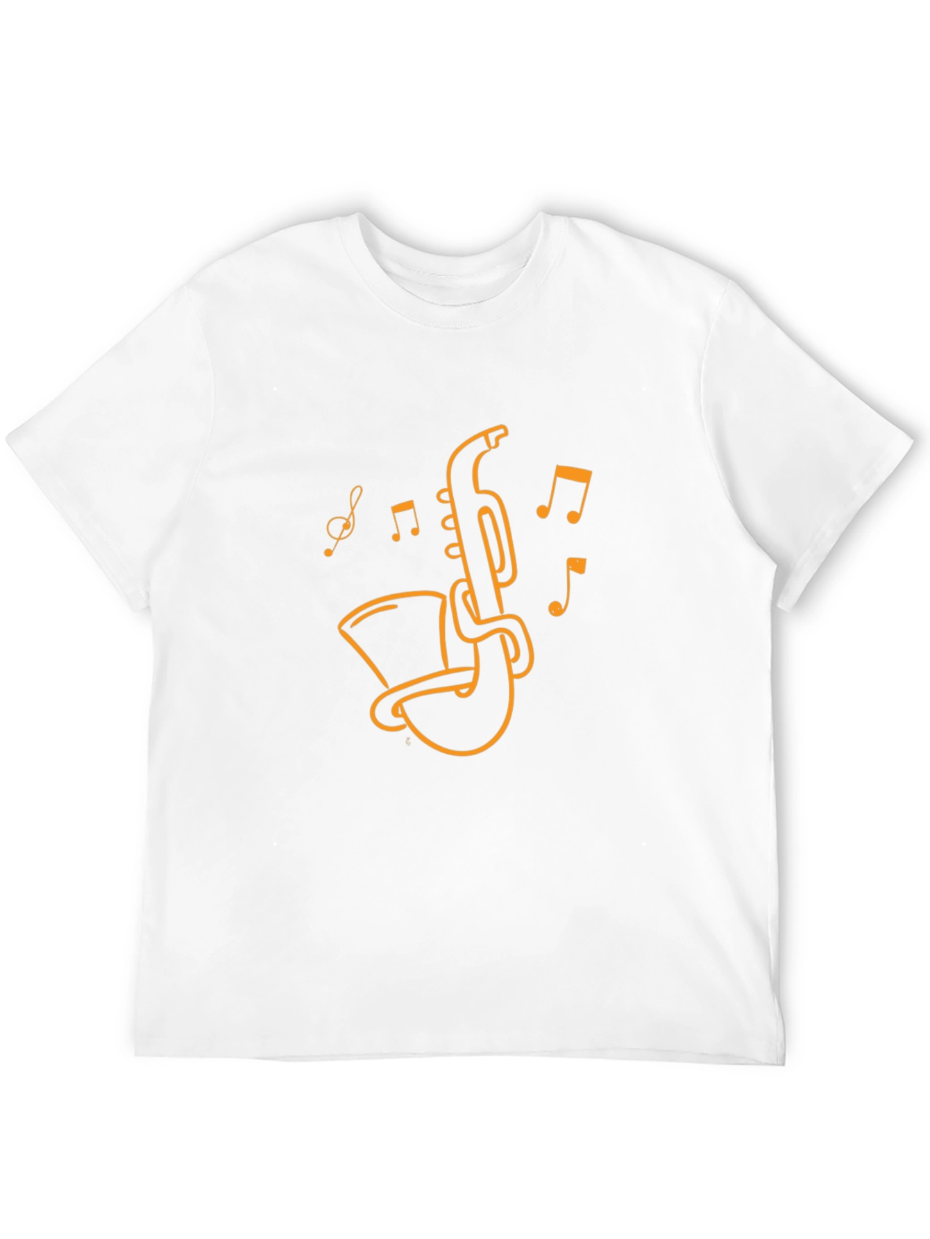 Saxophone Music Graphic T-Shirt - Black