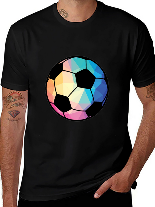 Geometric Soccer Ball Black Tee