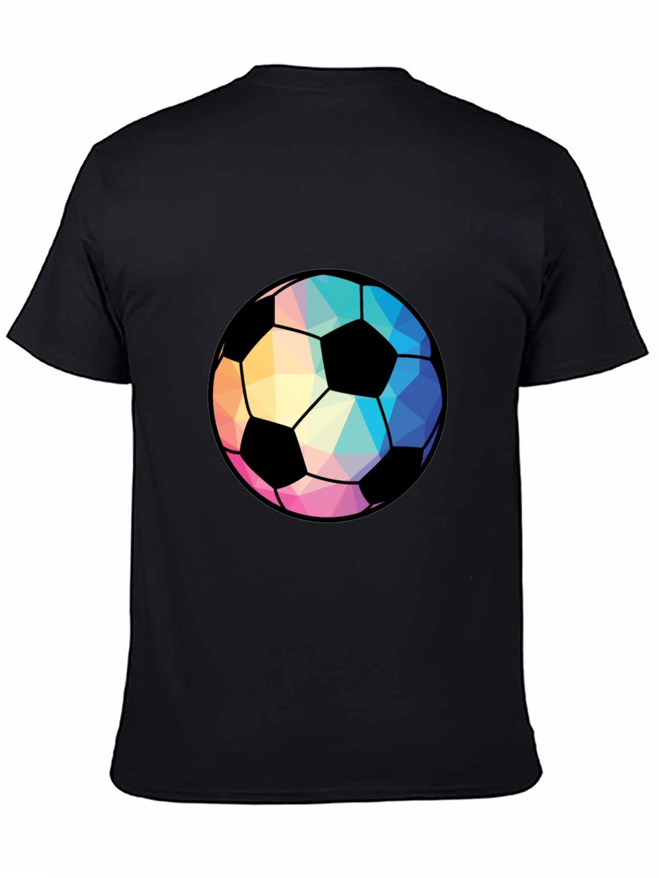 Geometric Soccer Ball Black Tee