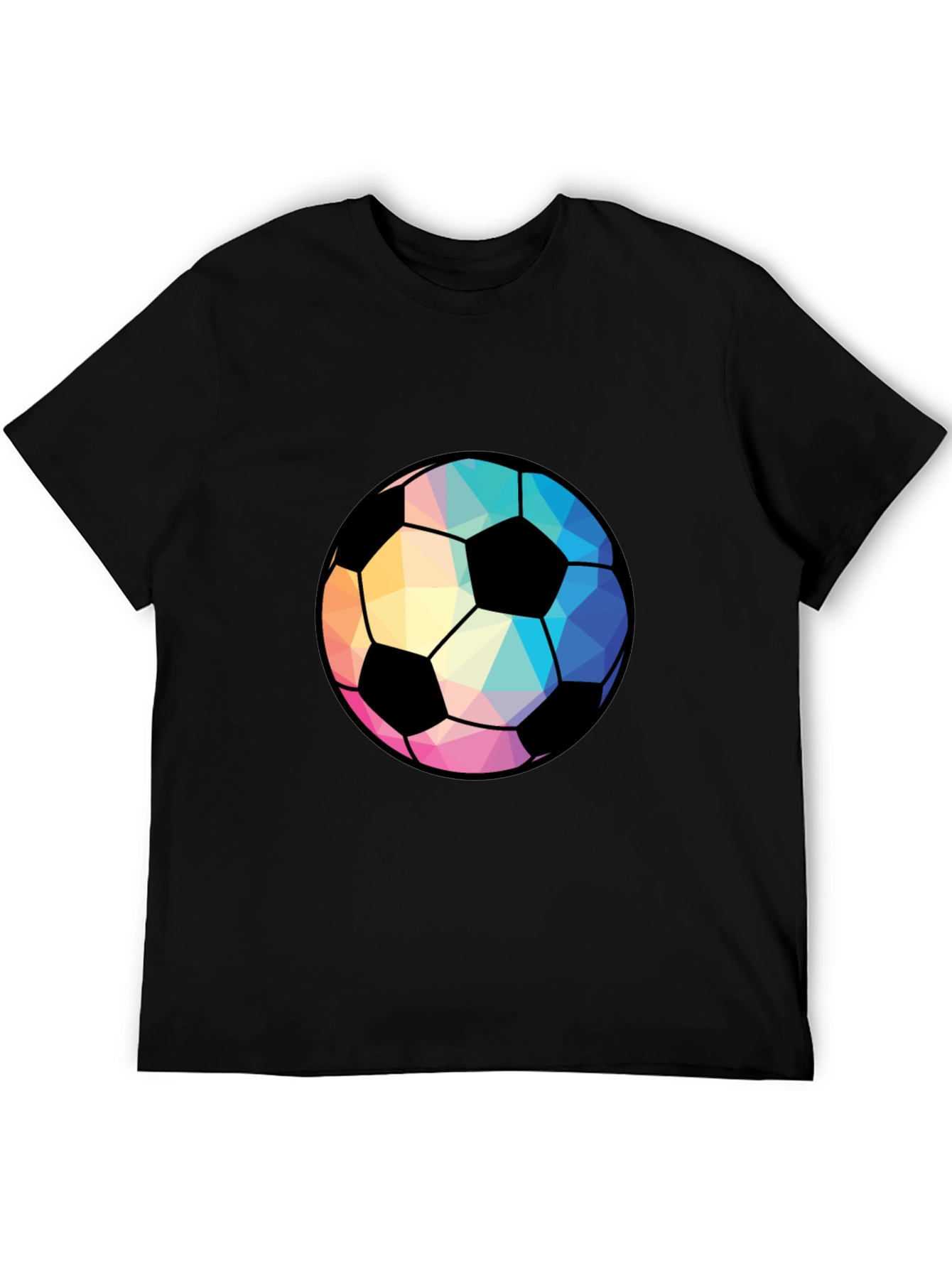 Geometric Soccer Ball Black Tee