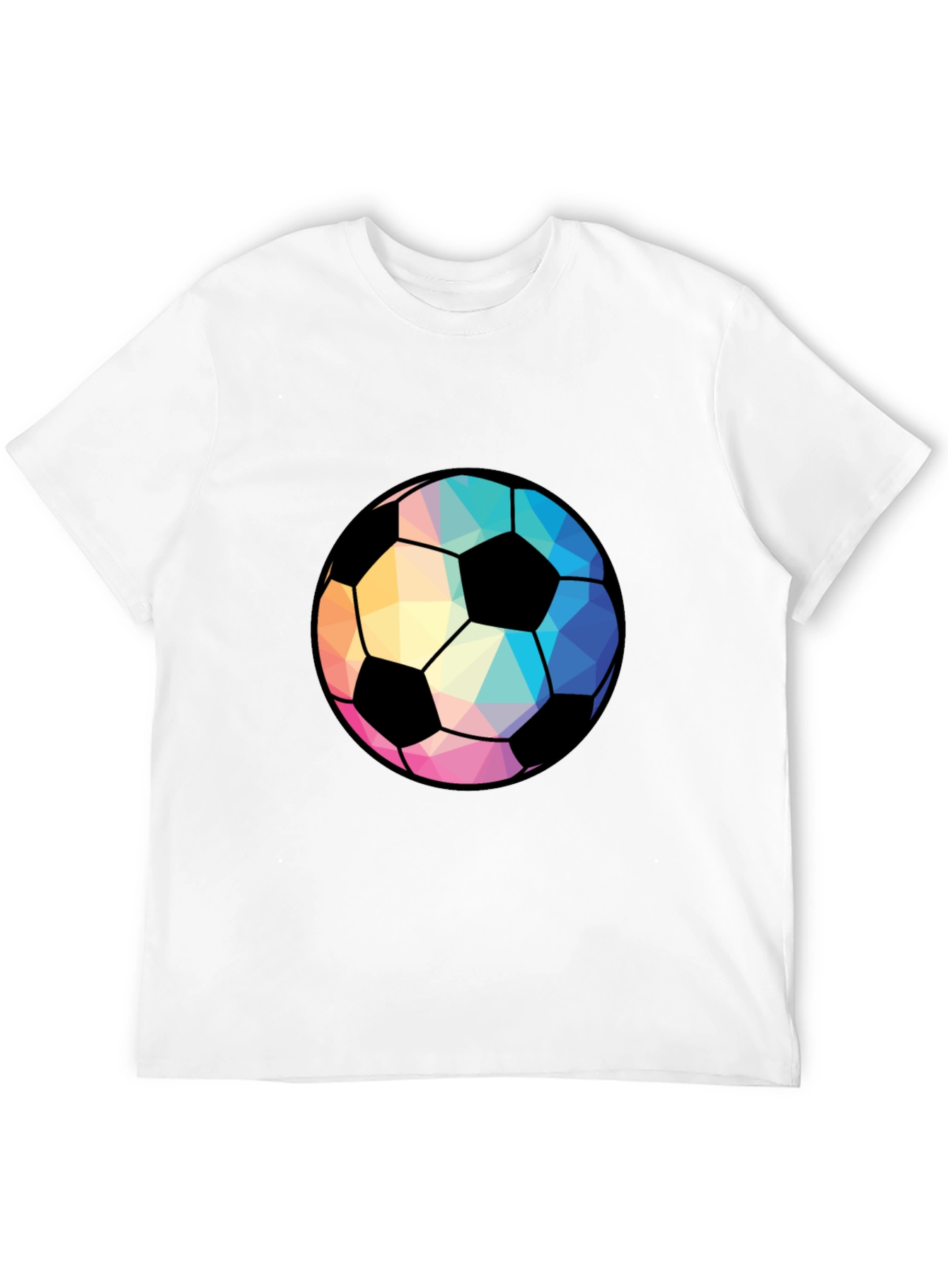 Geometric Soccer Ball Black Tee