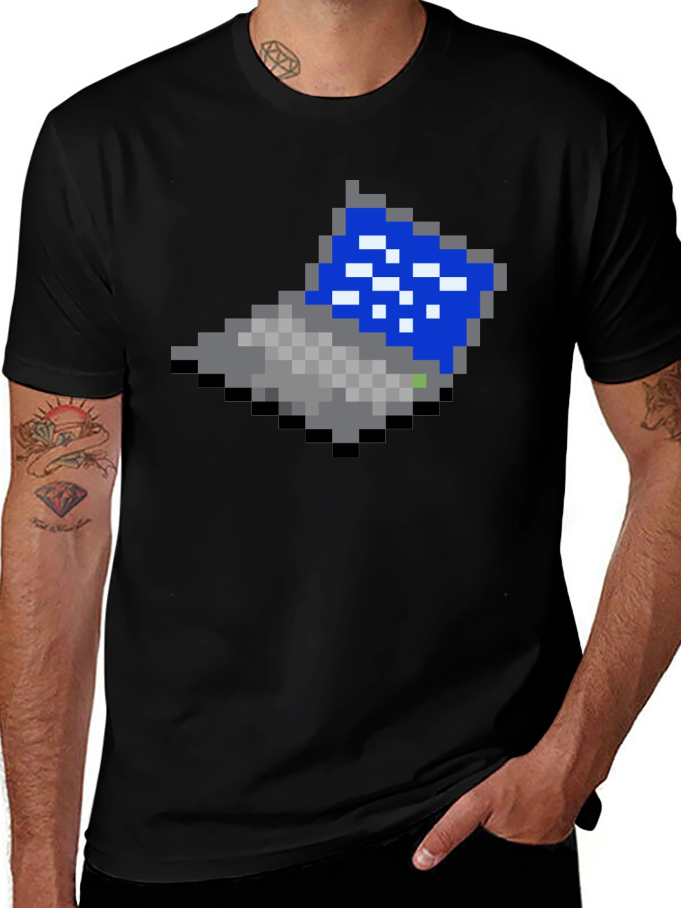 Retro 8-Bit Laptop Graphic T-Shirt