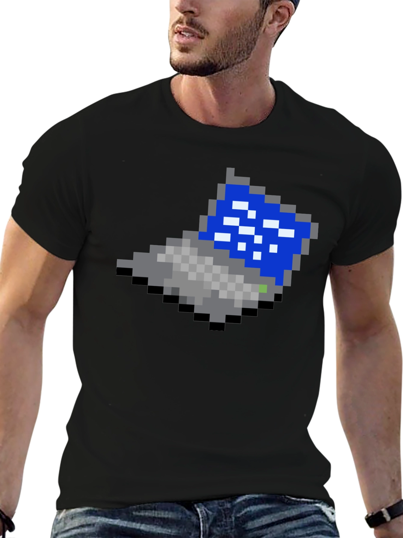 Retro 8-Bit Laptop Graphic T-Shirt