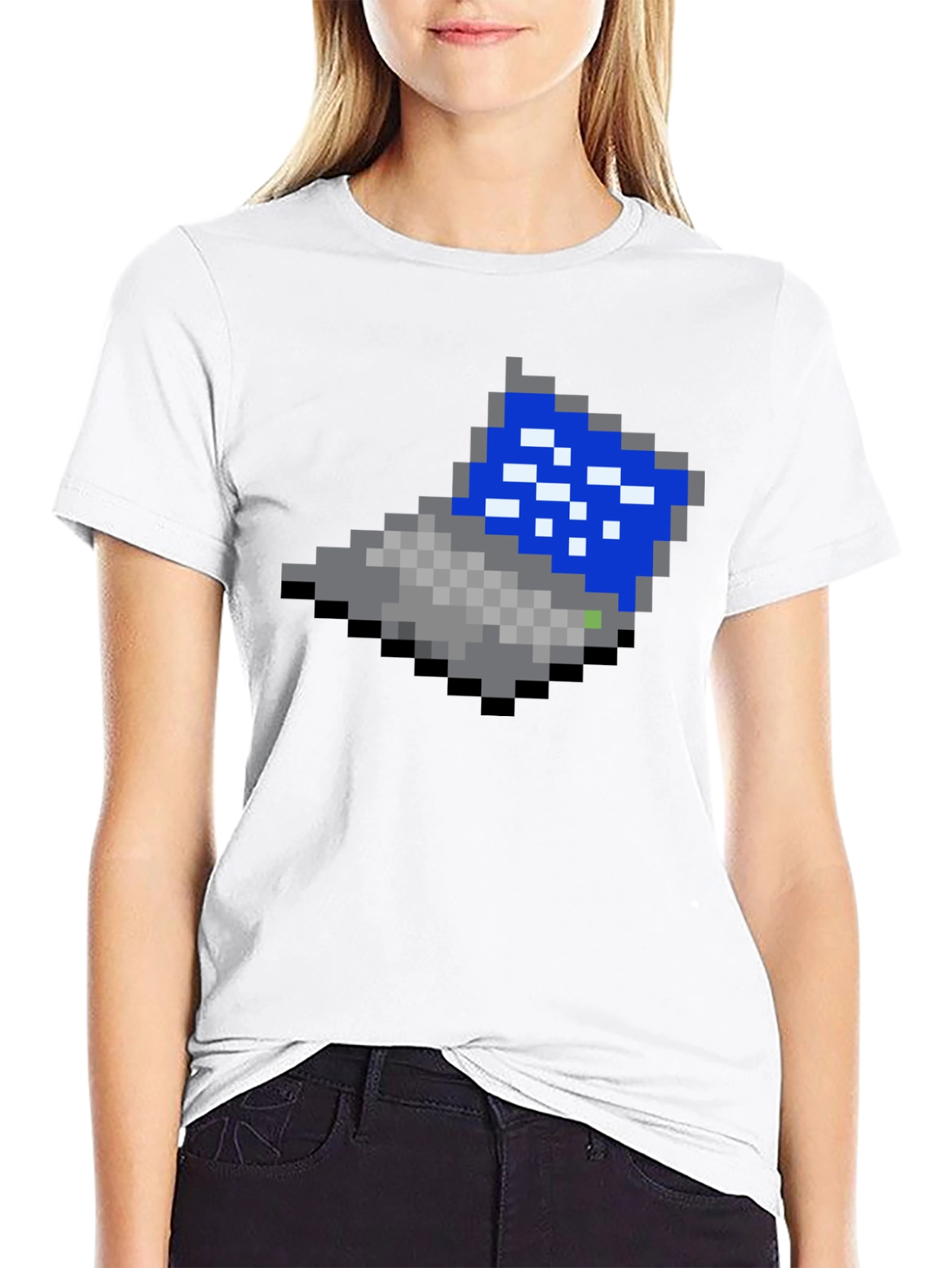 Retro 8-Bit Laptop Graphic T-Shirt