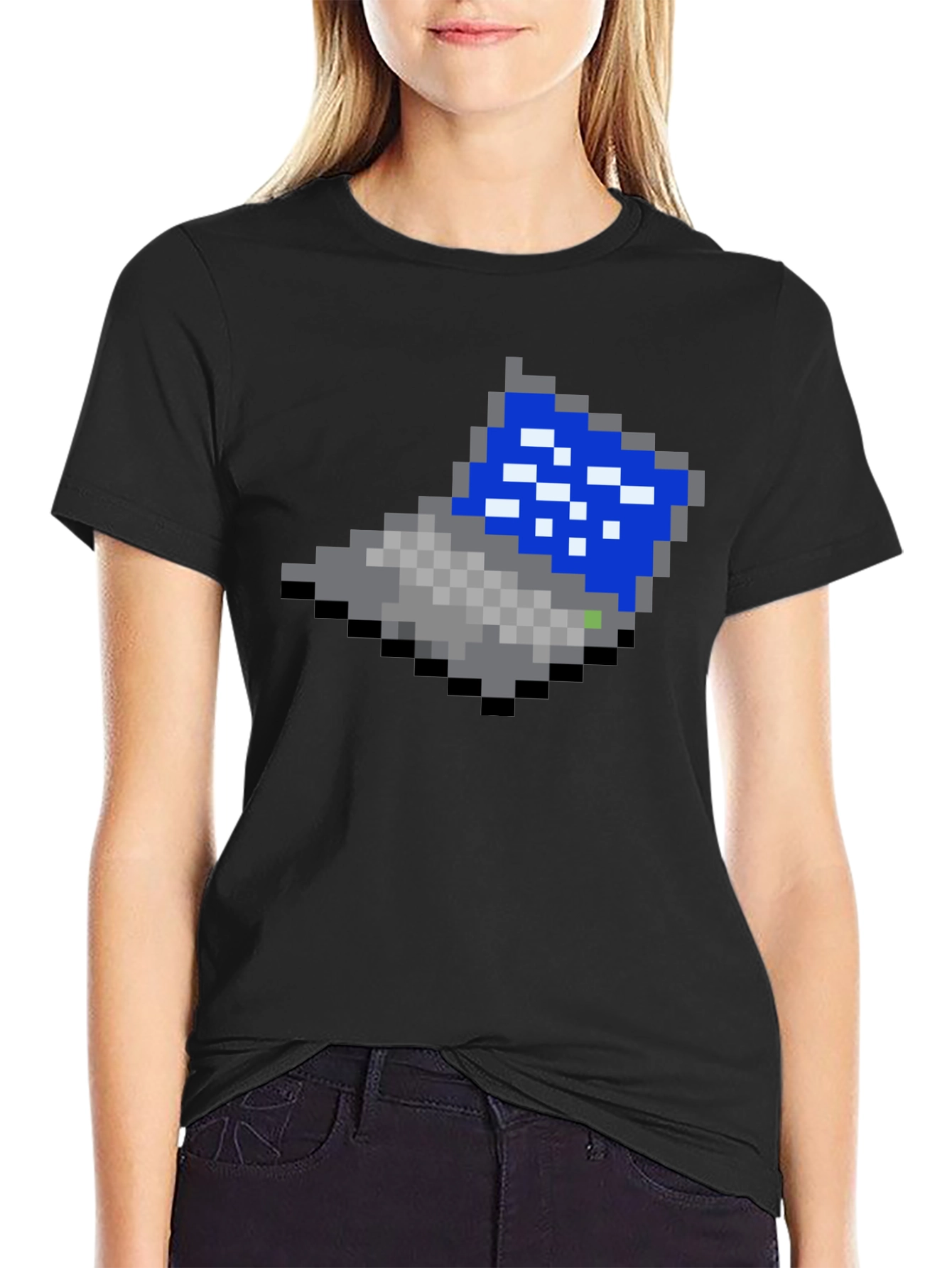 Retro 8-Bit Laptop Graphic T-Shirt