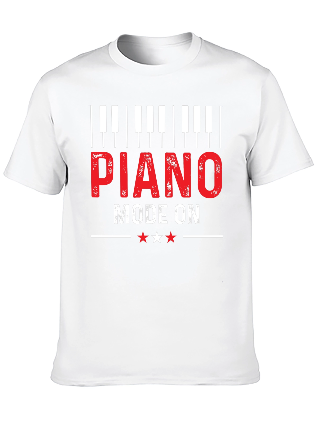 Piano Mode On Graphic Tee - Music Lover Gift