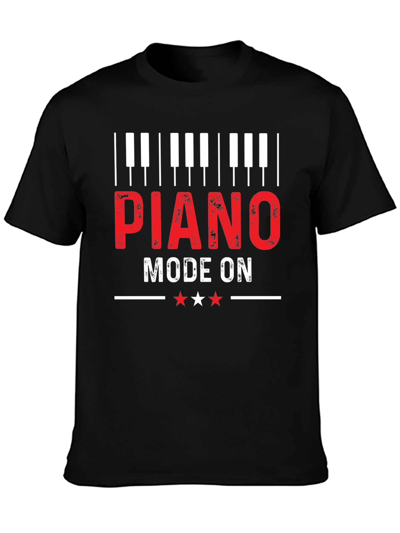 Piano Mode On Graphic Tee - Music Lover Gift