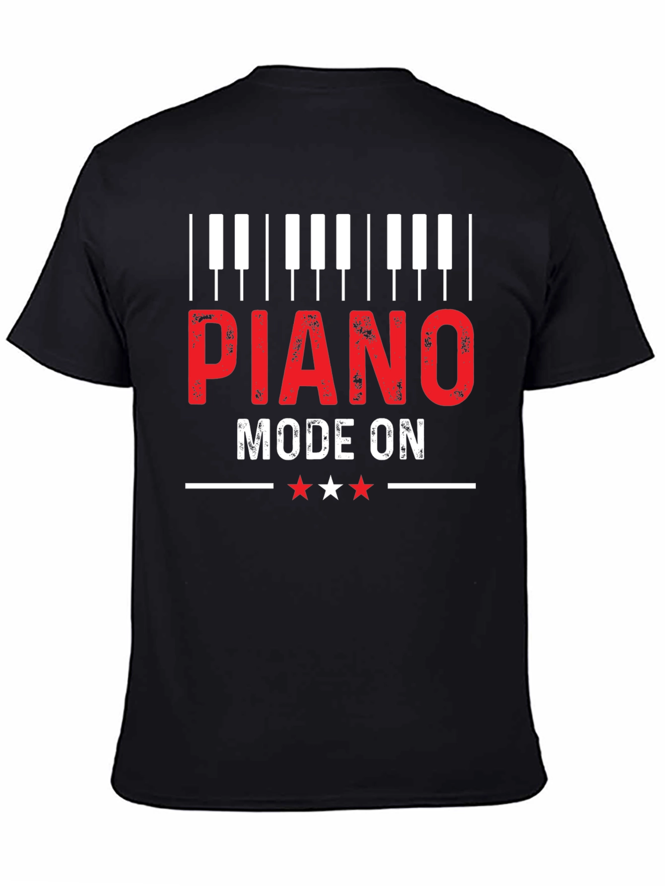 Piano Mode On Graphic Tee - Music Lover Gift