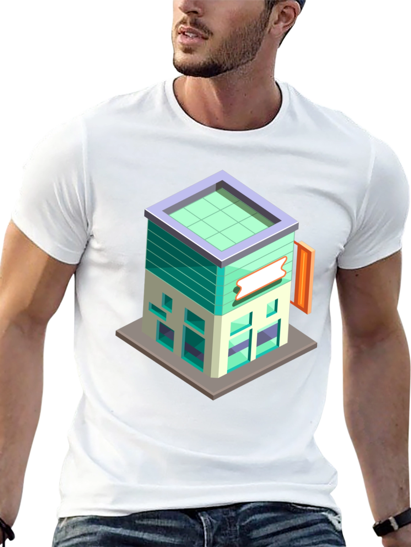 Isometric Building Graphic Tee - Cool Architect T-Shirt