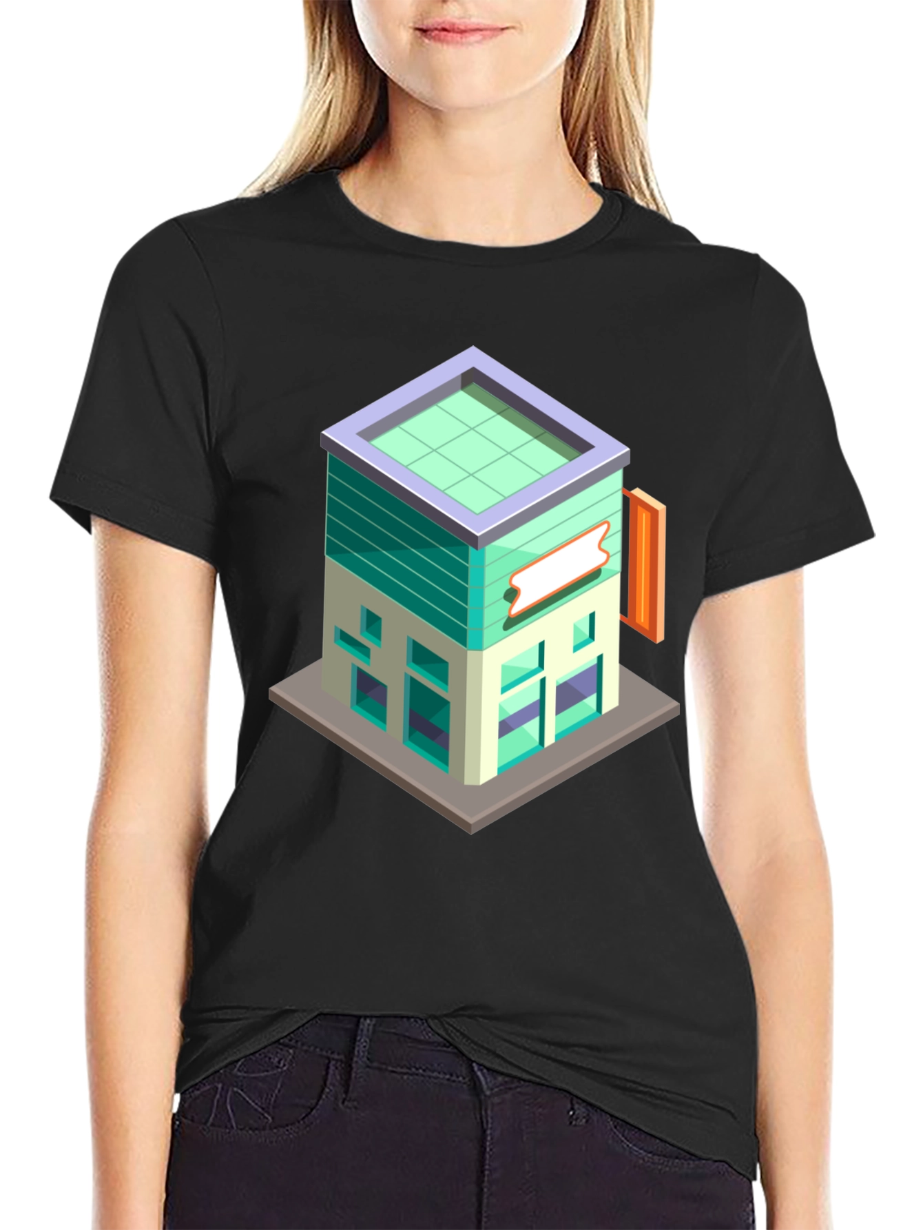 Isometric Building Graphic Tee - Cool Architect T-Shirt
