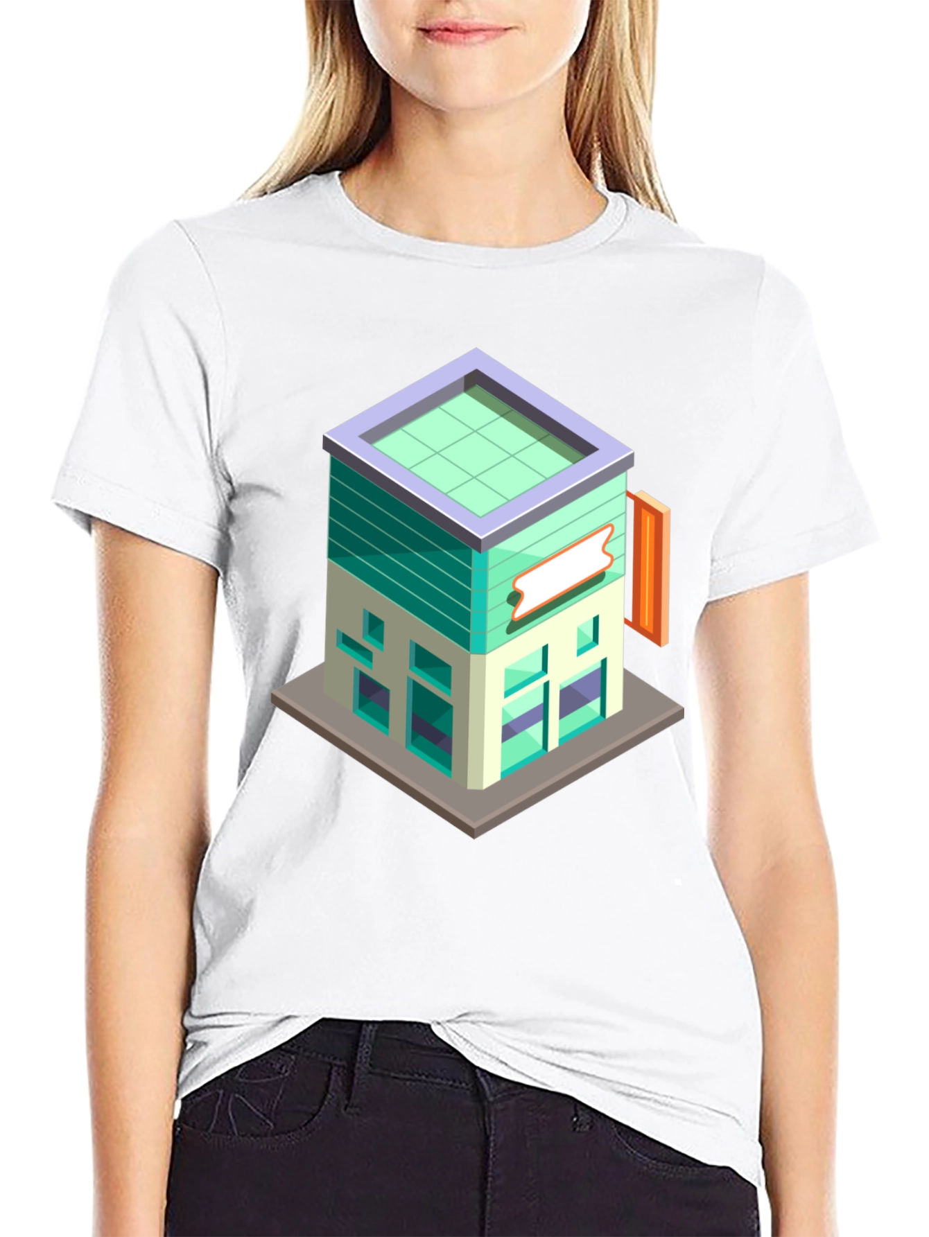 Isometric Building Graphic Tee - Cool Architect T-Shirt
