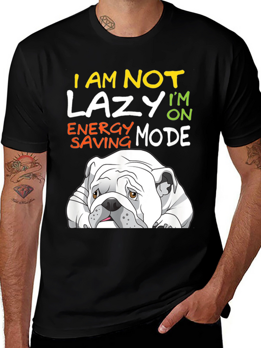Lazy Bulldog T-Shirt - Energy Saving Mode Tee