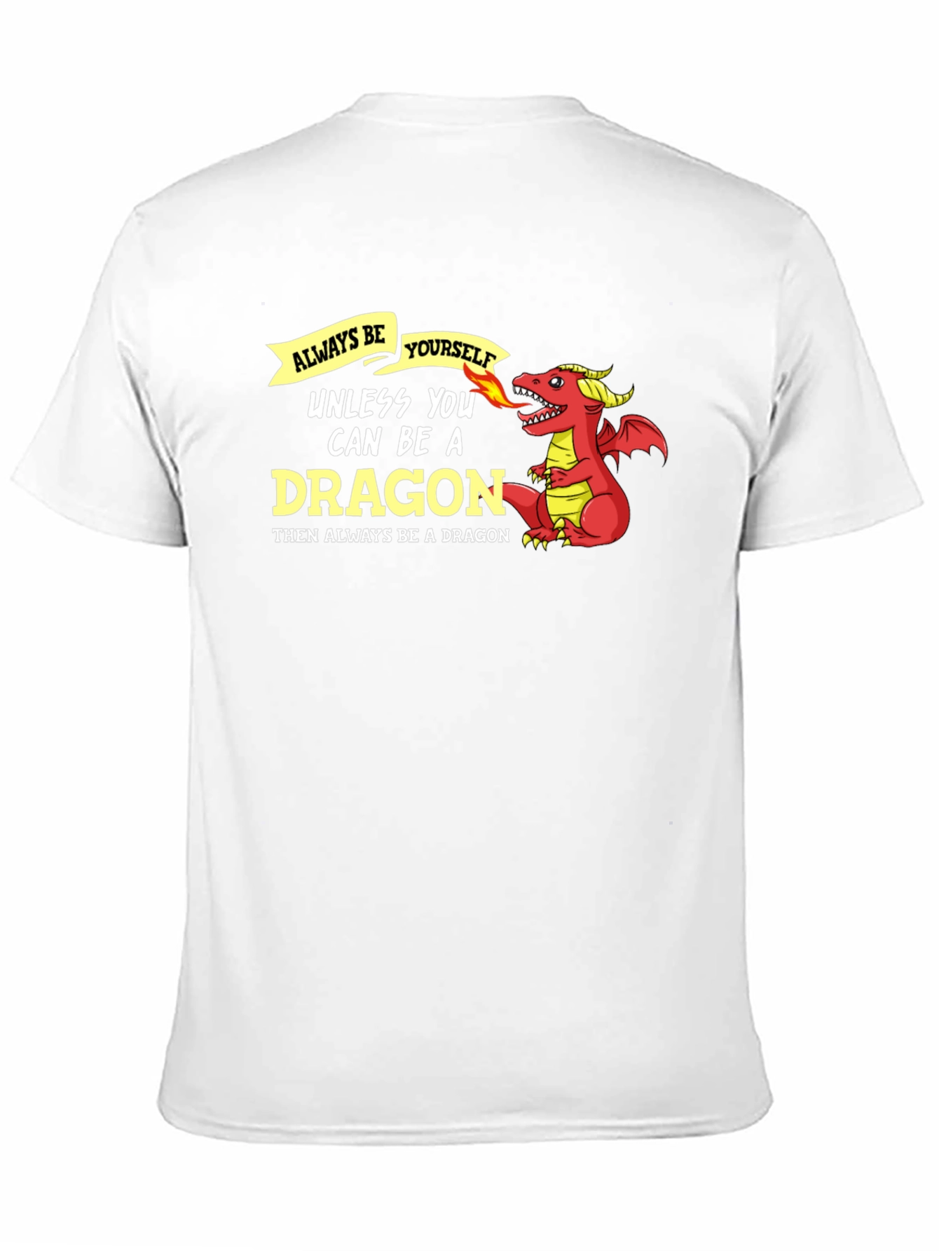 Always Be Yourself Dragon Graphic Tee - Black