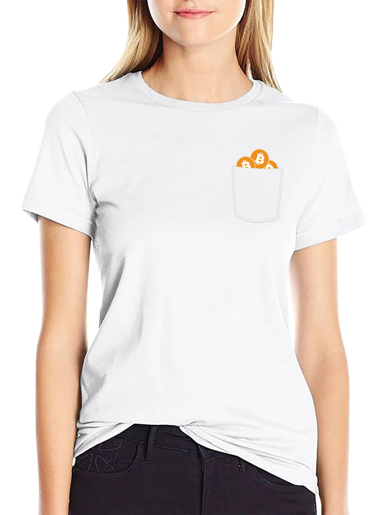 Bitcoin Pocket Black T-Shirt