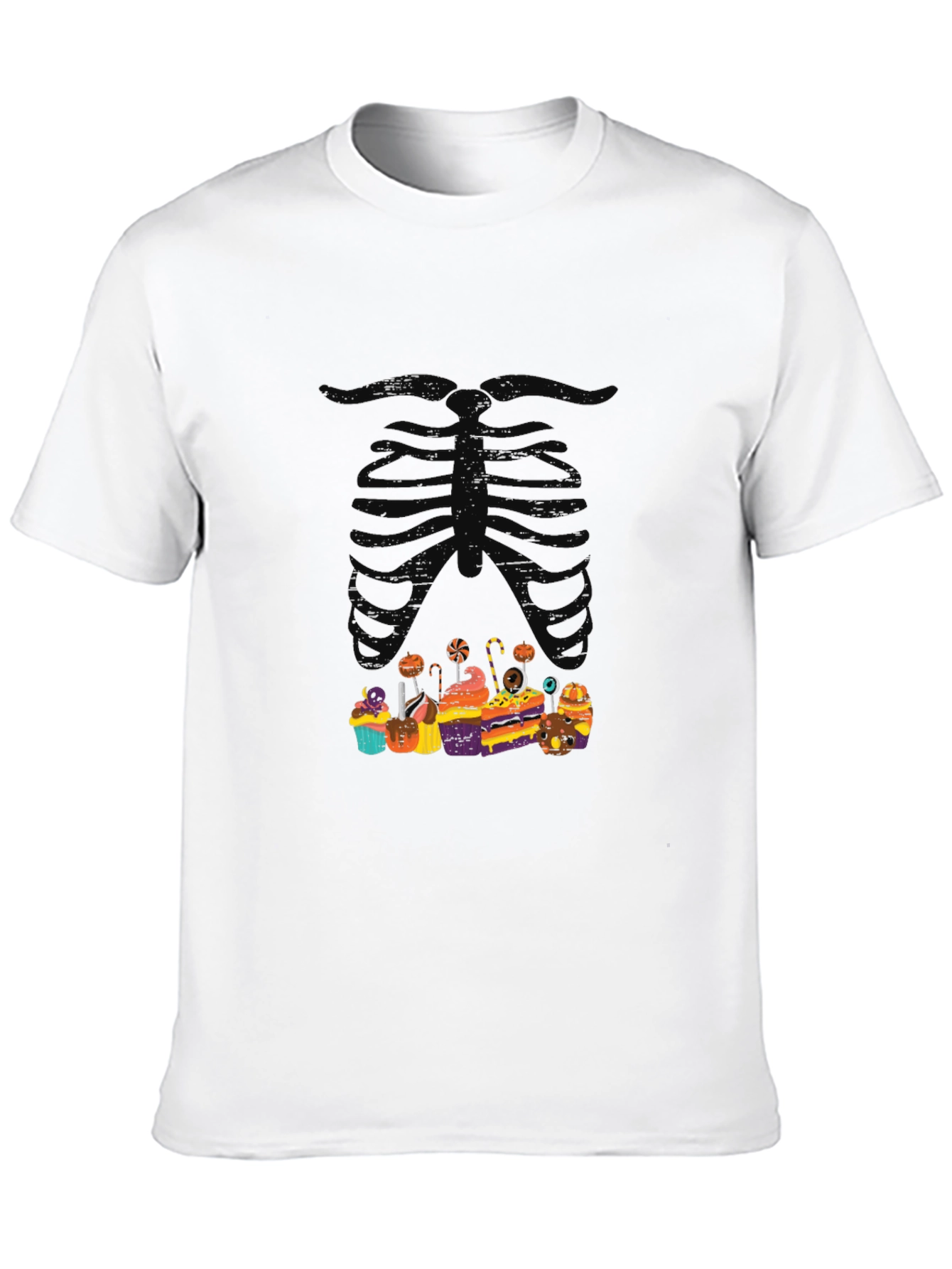 Halloween Skeleton Treats Graphic T-Shirt