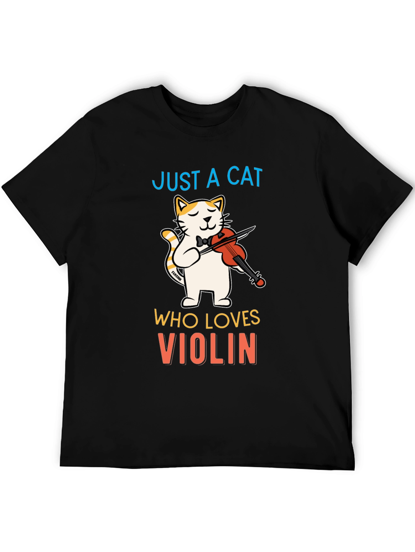 Cat Violinist T-Shirt - Musical Feline Tee