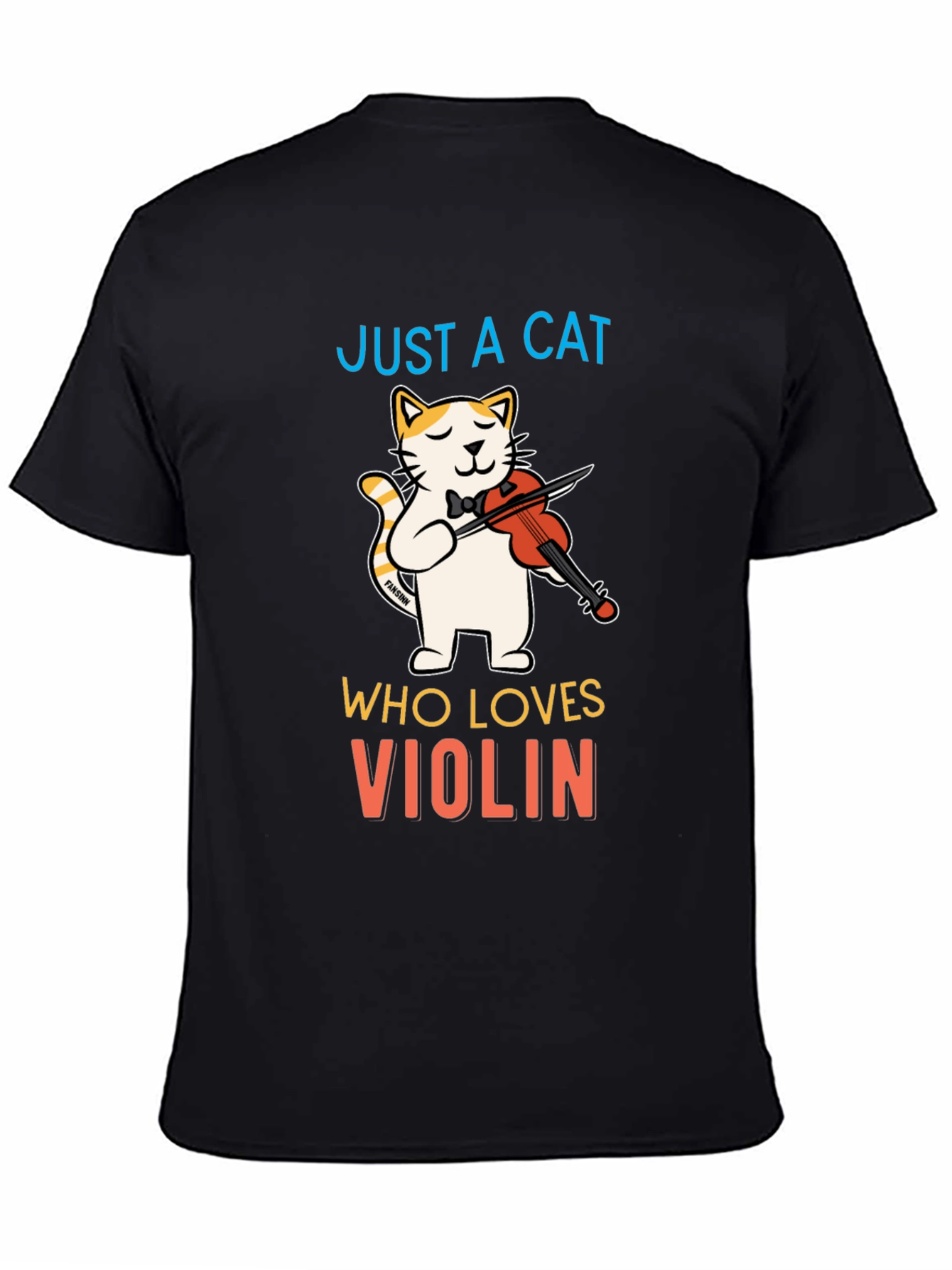 Cat Violinist T-Shirt - Musical Feline Tee