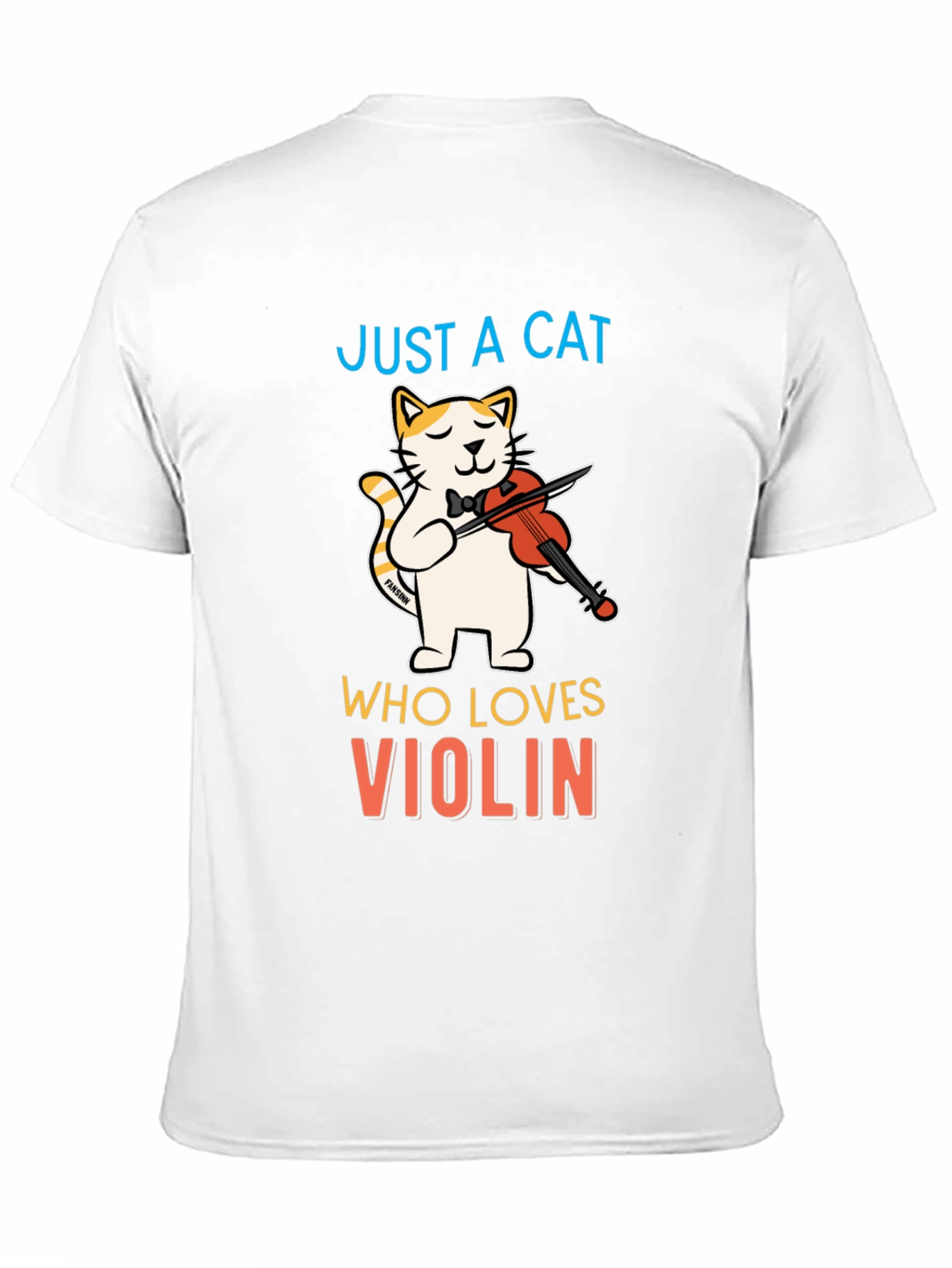 Cat Violinist T-Shirt - Musical Feline Tee