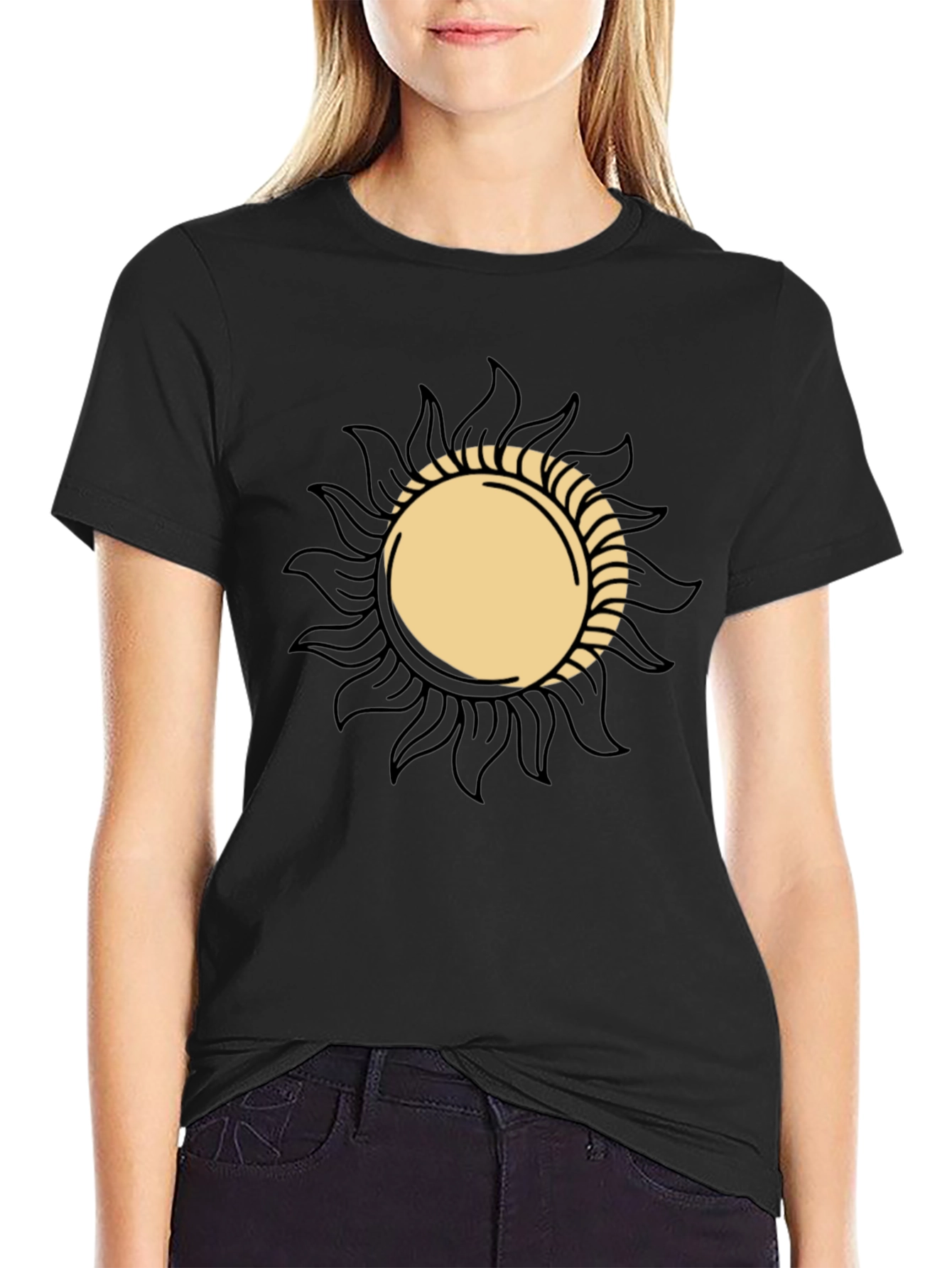 Sun Graphic Black T-Shirt