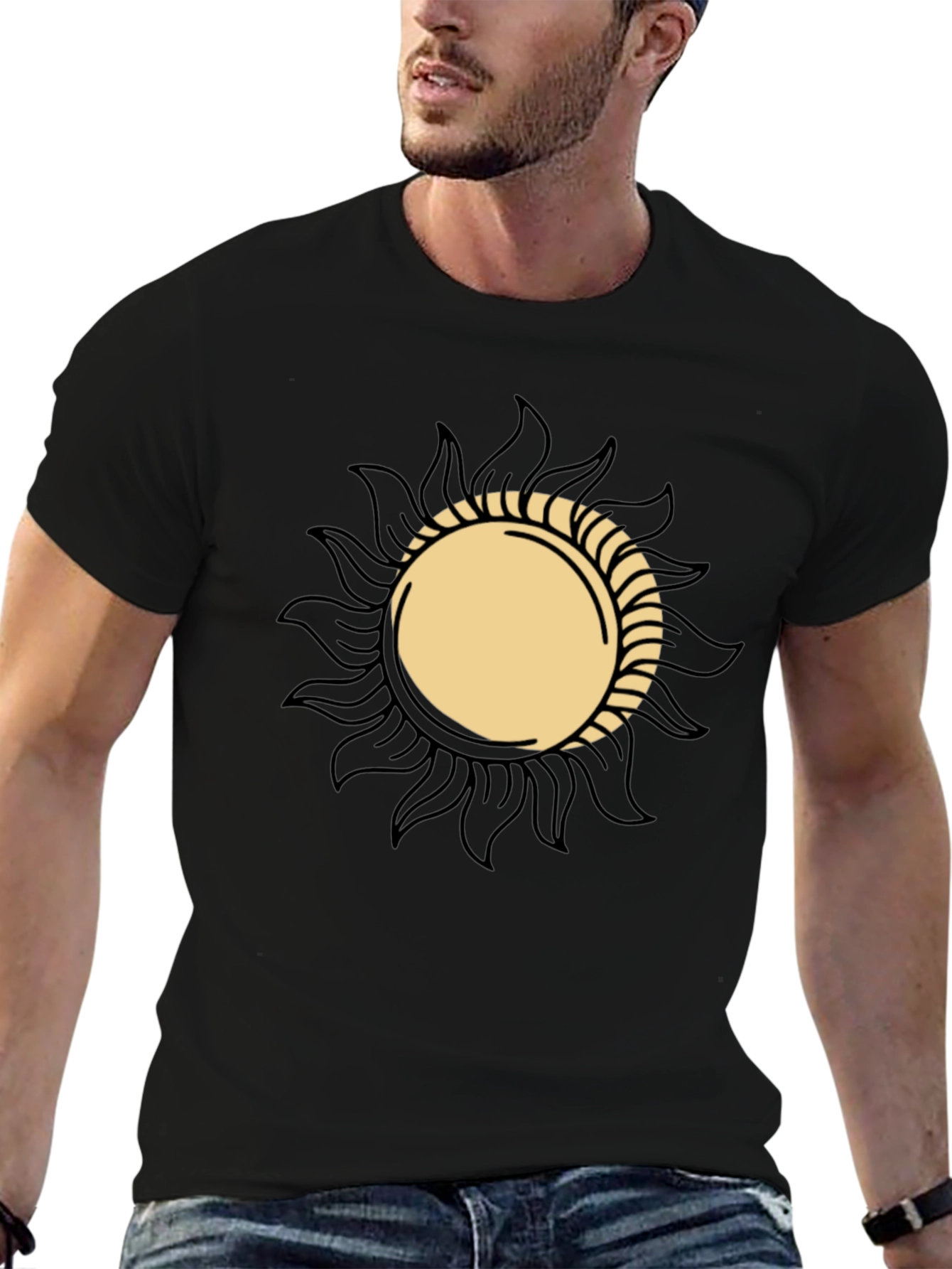Sun Graphic Black T-Shirt