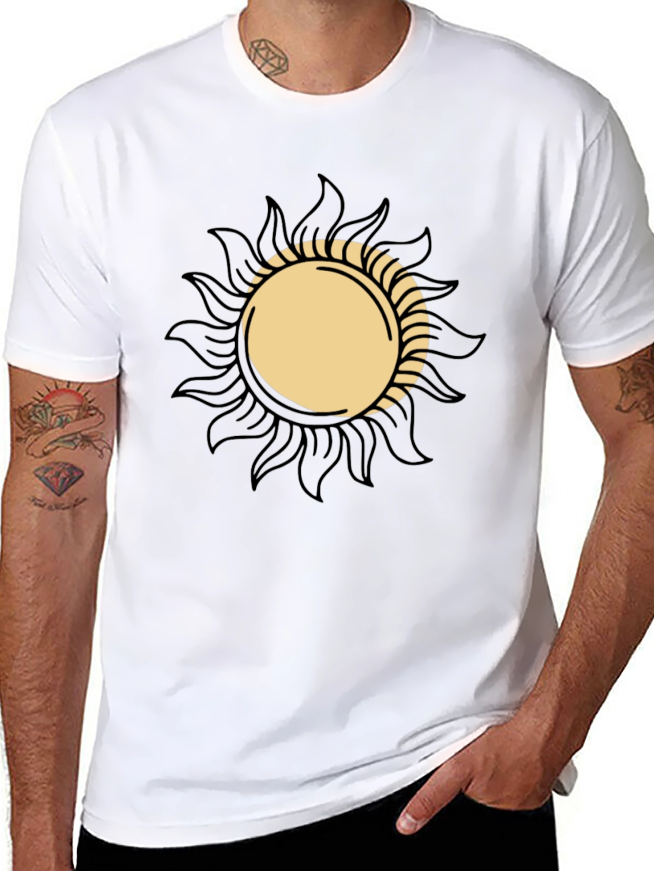 Sun Graphic Black T-Shirt