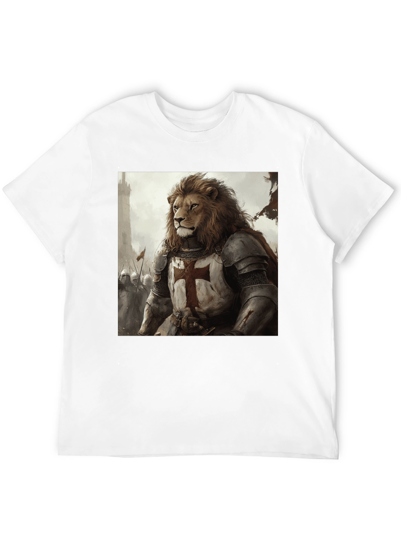 Lion Knight T-Shirt - Medieval Warrior