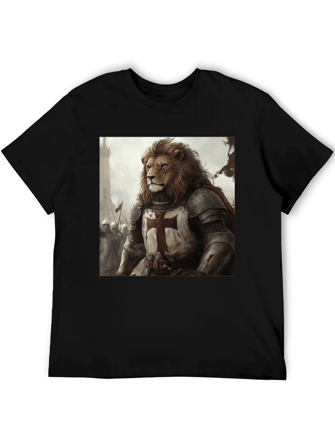 Lion Knight T-Shirt - Medieval Warrior