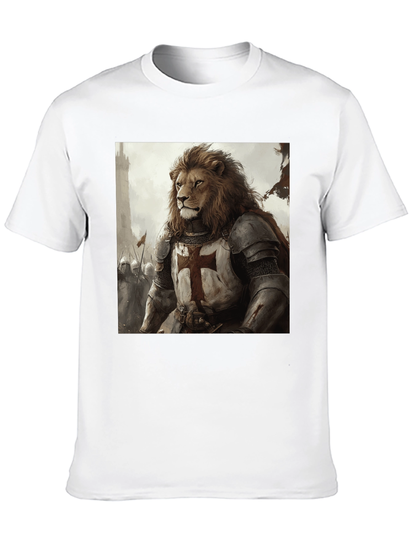 Lion Knight T-Shirt - Medieval Warrior